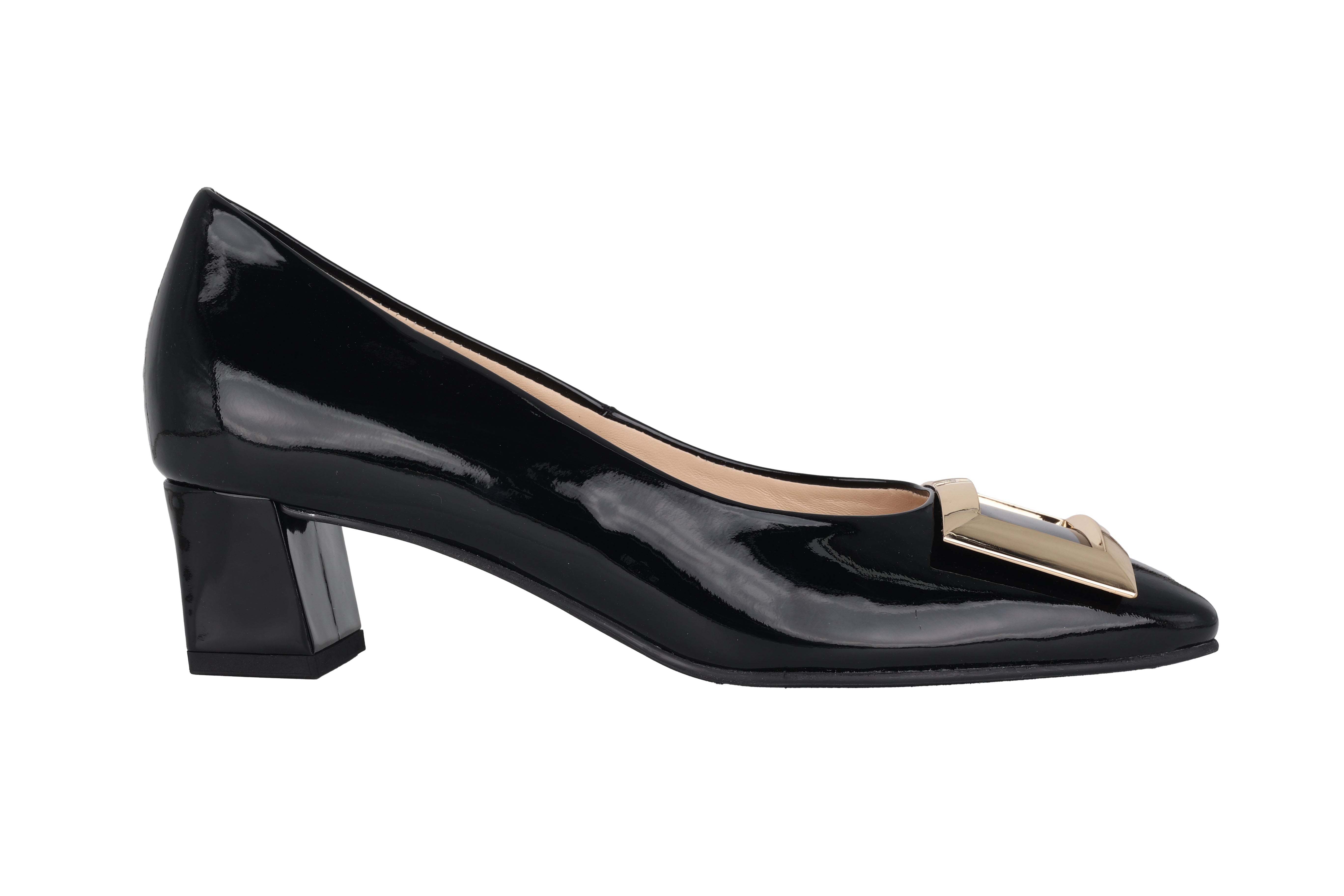 'Hannah' women's pump - Black patent