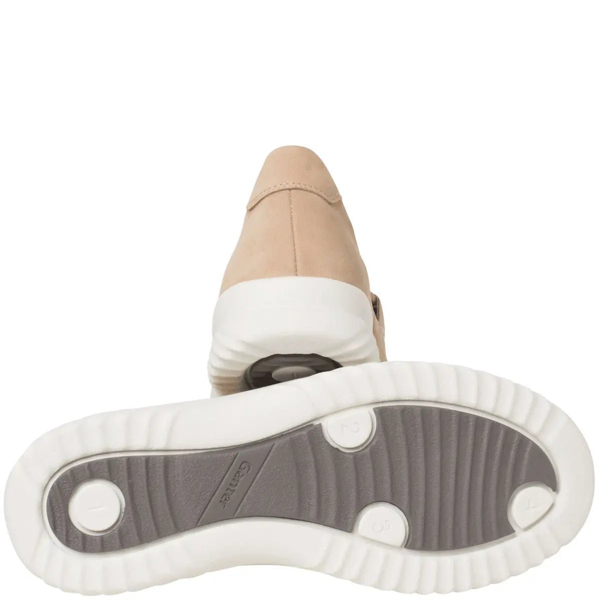 'Heike' damesmocassin met brede pasvorm (H) - beige - Chaplinshoes'Heike' damesmocassin met brede pasvorm (H) - beigeGanter