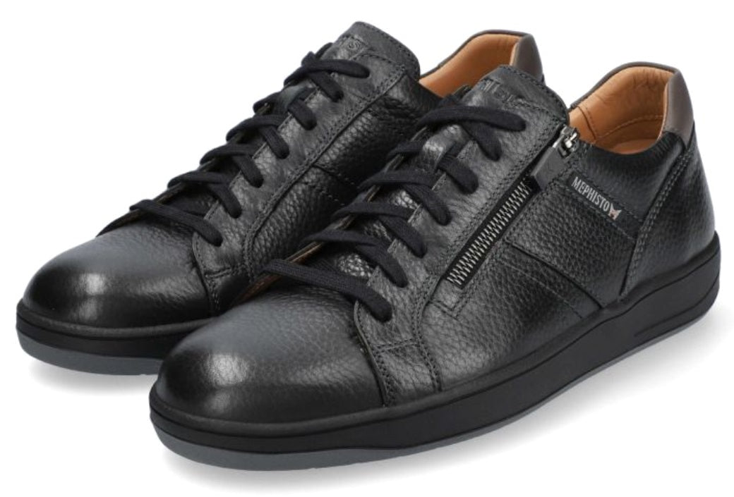 'HENRIK' men's lace - zip sneaker - Black - Chaplinshoes'HENRIK' men's lace - zip sneaker - BlackMephisto