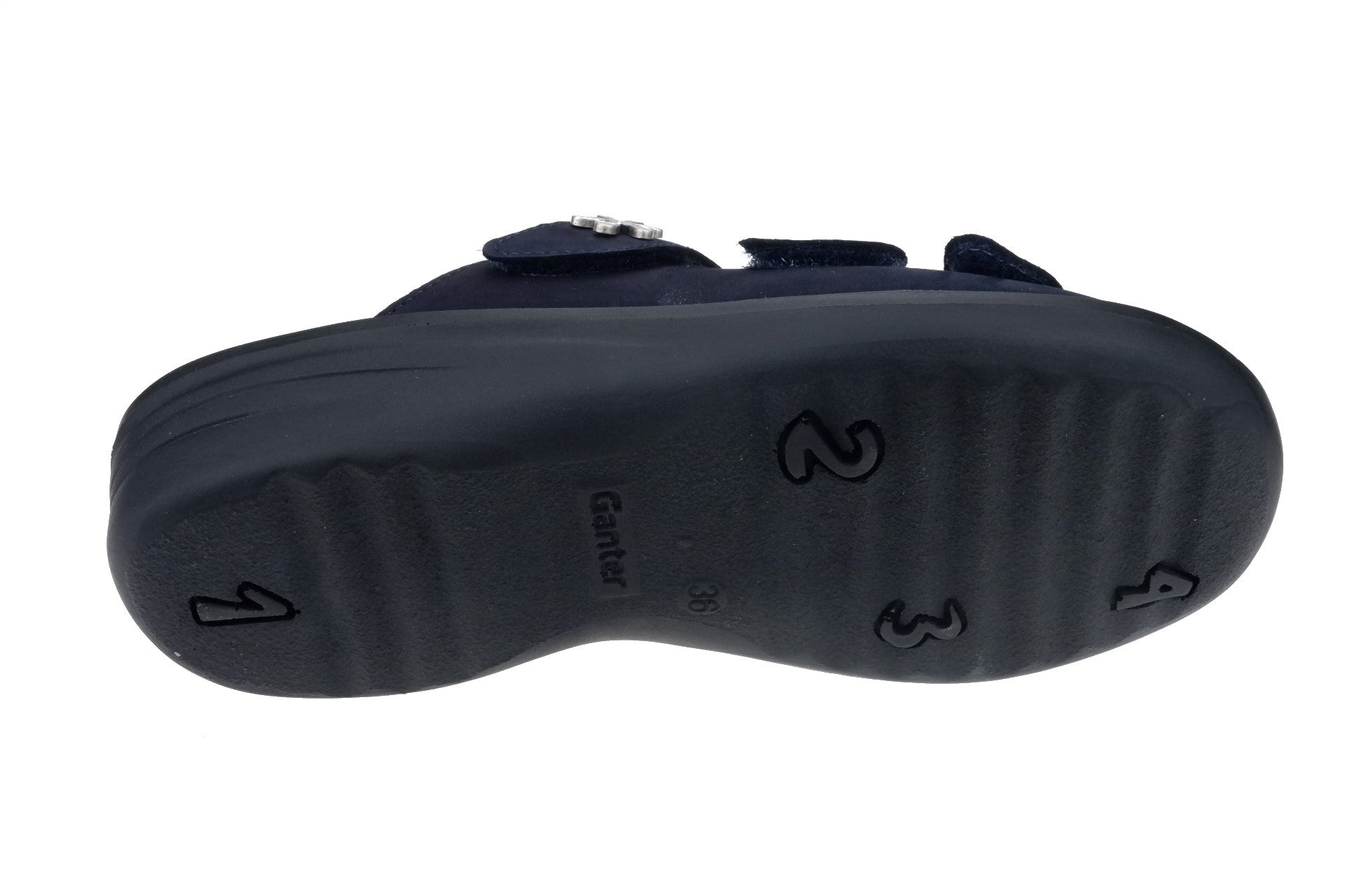 'Hera' women's wide fit (H) strap slide sandal - Dark blue - Chaplinshoes'Hera' women's wide fit (H) strap slide sandal - Dark blueGanter