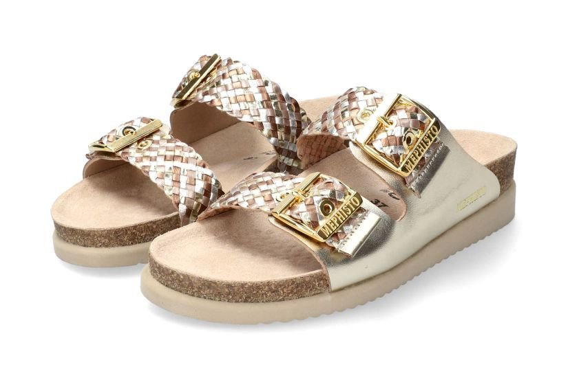 Damesslipper 'Hester Twist' - goud - ChaplinshoesDamesslipper 'Hester Twist' - goudMephisto