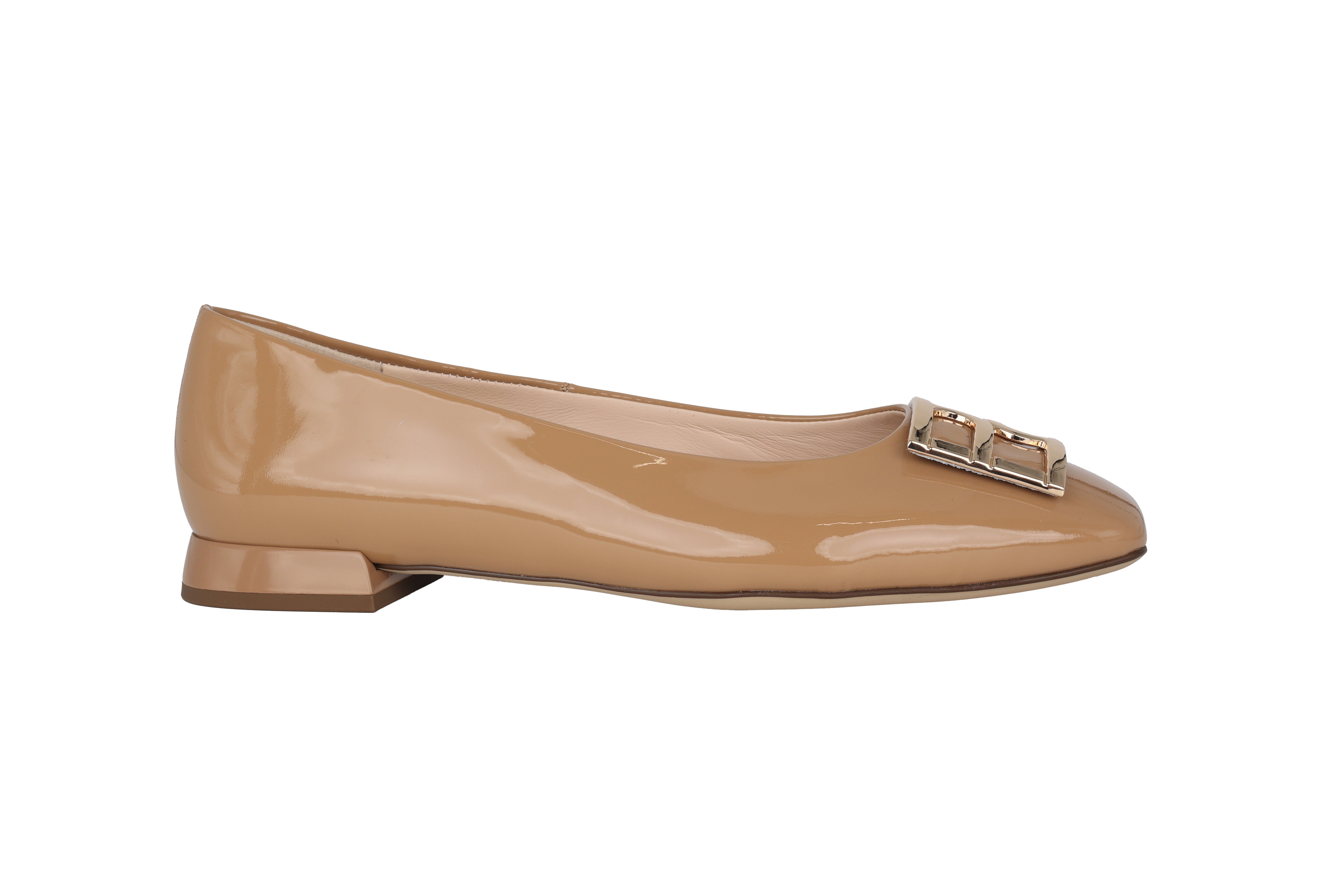 'Petty' women's dressed ballerina - patent beige