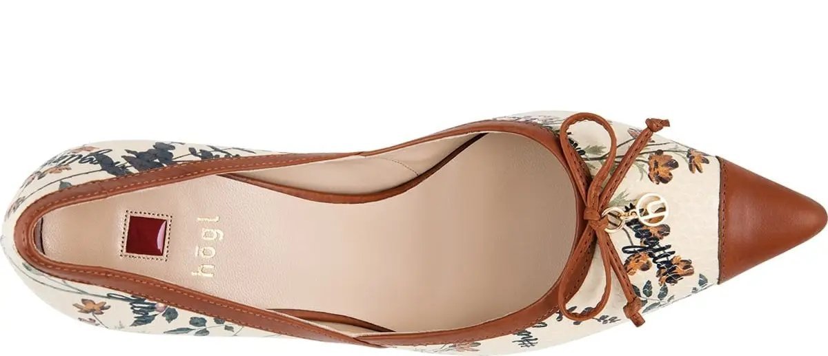 Högl Pumps LILETTE 1 - 107018 - 2410 beige/bruin bloemenprint - ChaplinshoesHögl Pumps LILETTE 1 - 107018 - 2410 beige/bruin bloemenprintHögl