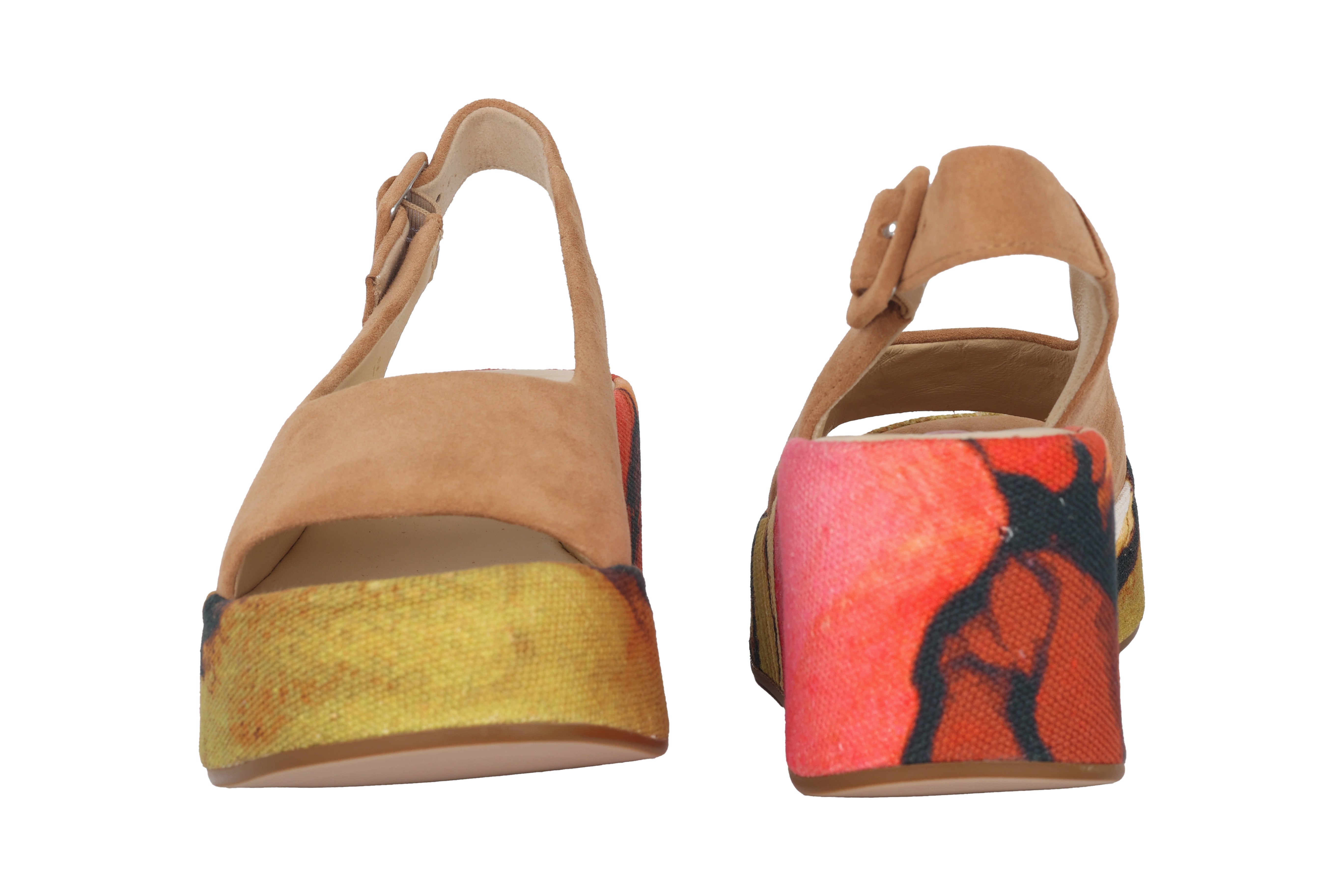 ´Loulou´ women´s platform sandal - Beige mix