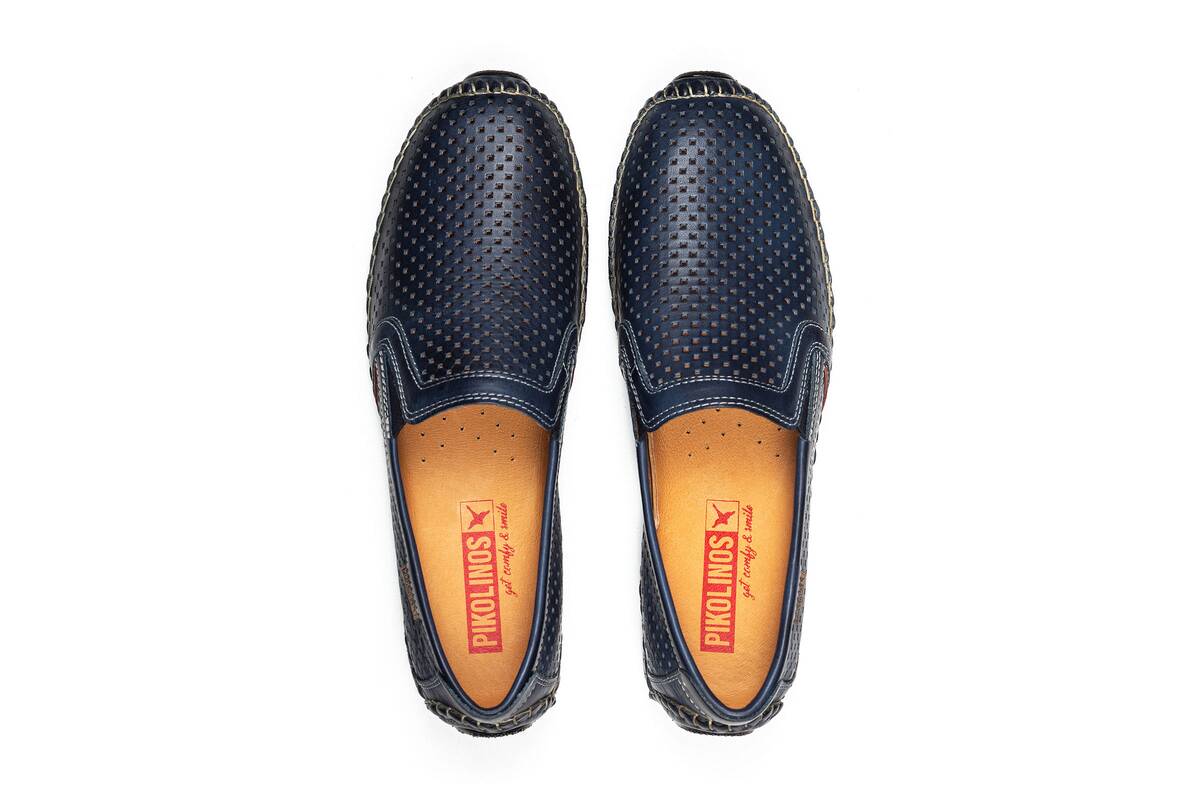 'Jerez' men's perforated loafer - Blue - Chaplinshoes'Jerez' men's perforated loafer - BluePikolinos