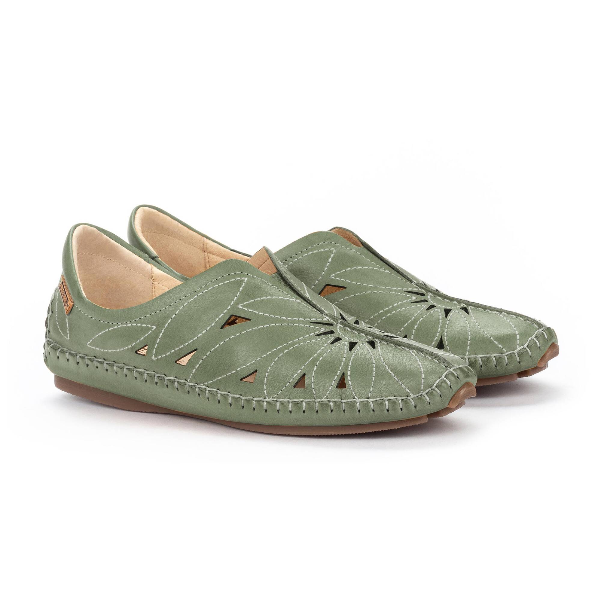 'Jerez' women's perforated summer loafer - green - Chaplinshoes'Jerez' women's perforated summer loafer - greenPikolinos