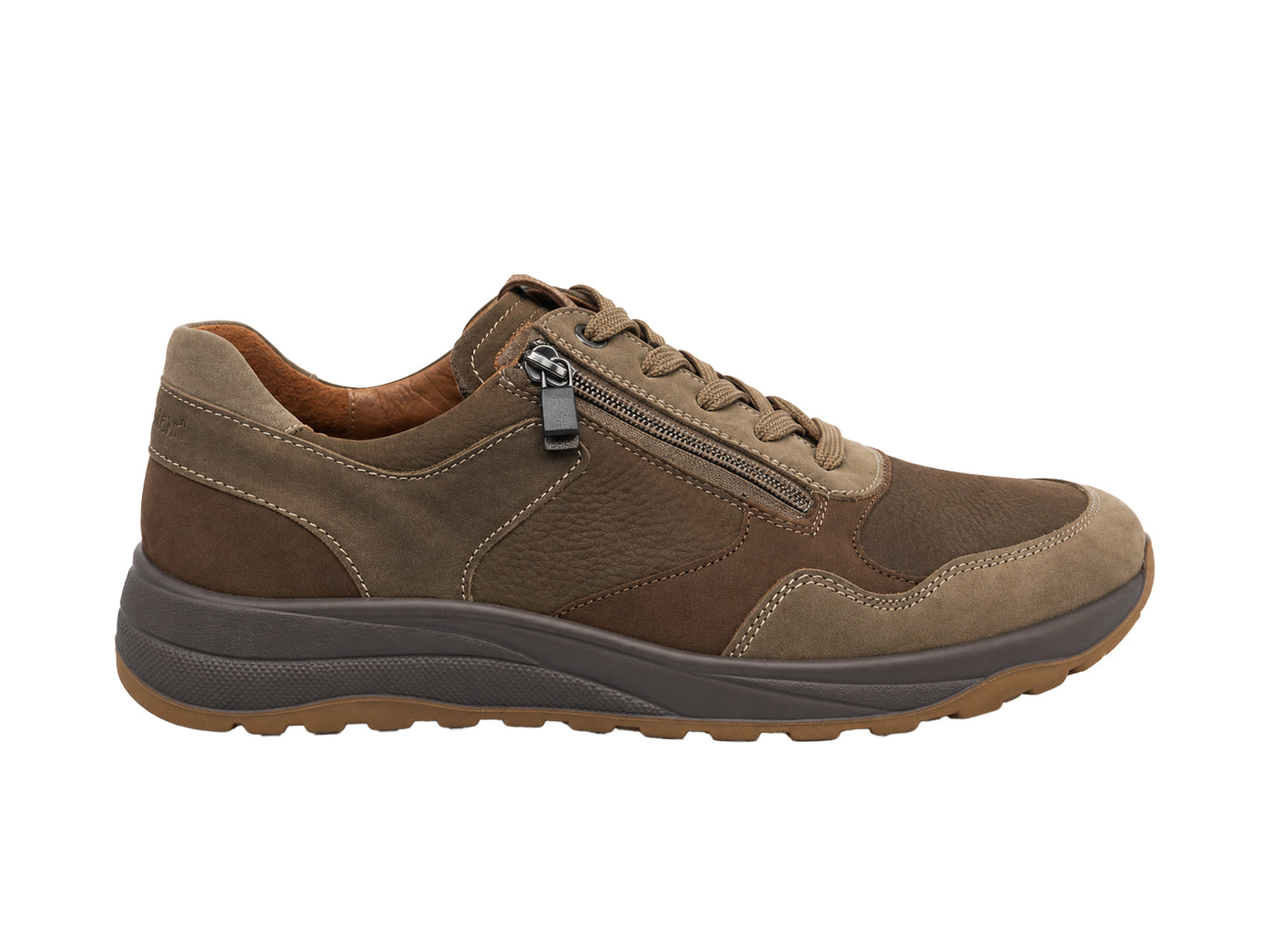 'K-John' herrsneaker med mycket bred passform (K) - Brun