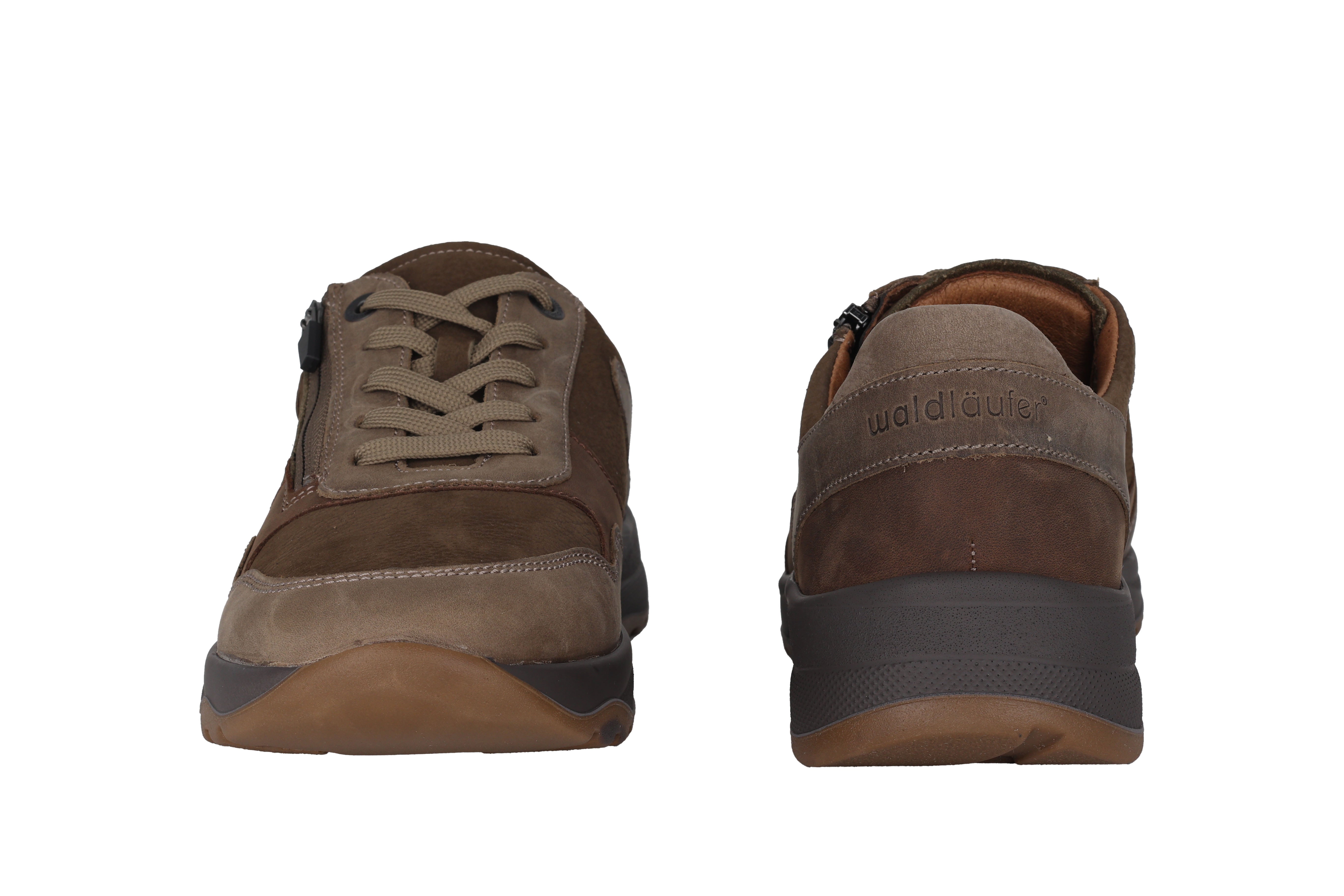 Baskets à lacets pour hommes 'K-John' coupe très large (K) - Marron