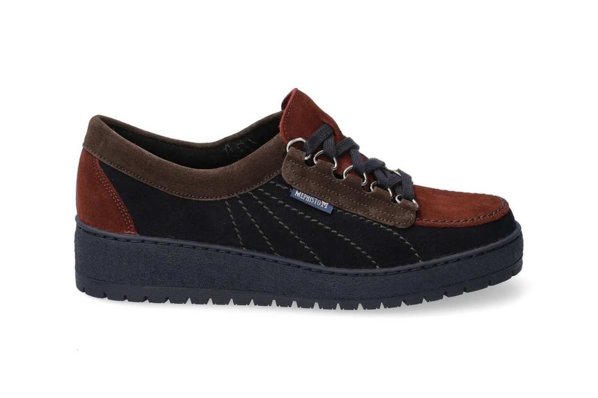 Scarpa stringata da donna "Lady" - mix blu scuro