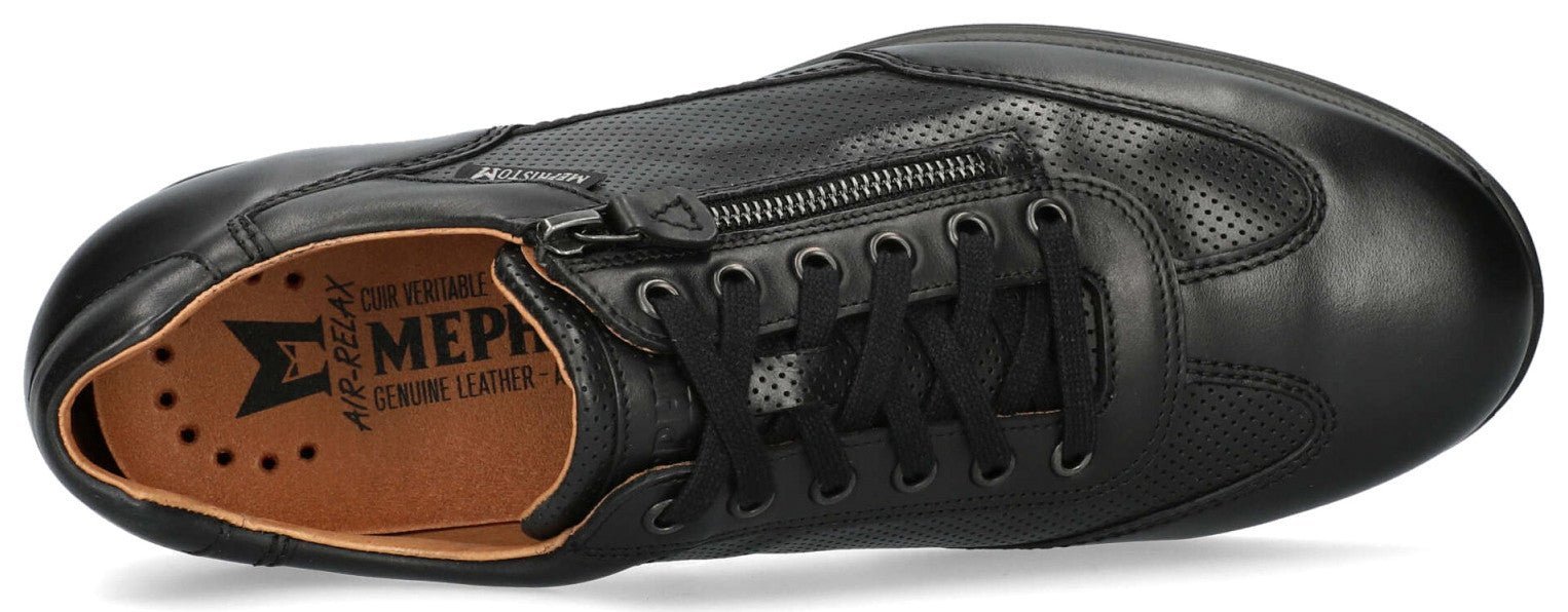 'Leon' men's lace - zip sneaker - Black - Chaplinshoes'Leon' men's lace - zip sneaker - BlackMephisto