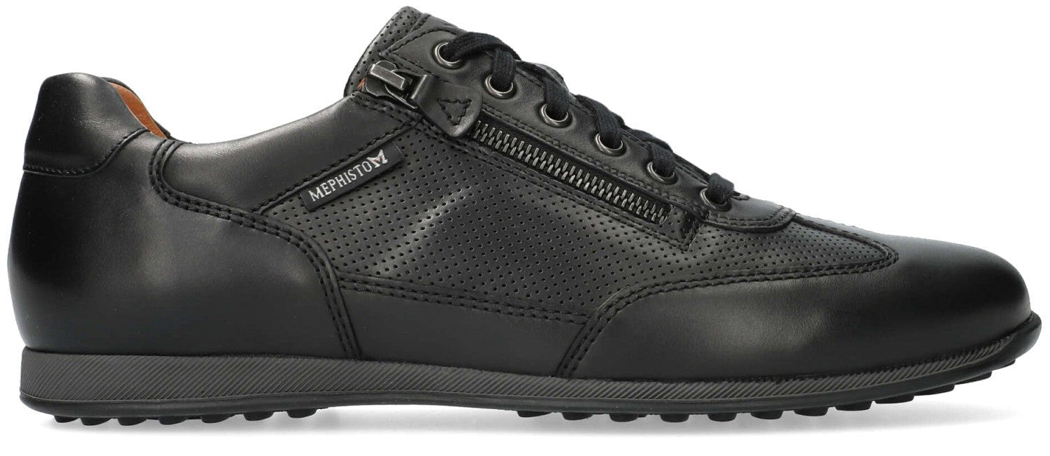 'Leon' men's lace - zip sneaker - Black - Chaplinshoes'Leon' men's lace - zip sneaker - BlackMephisto