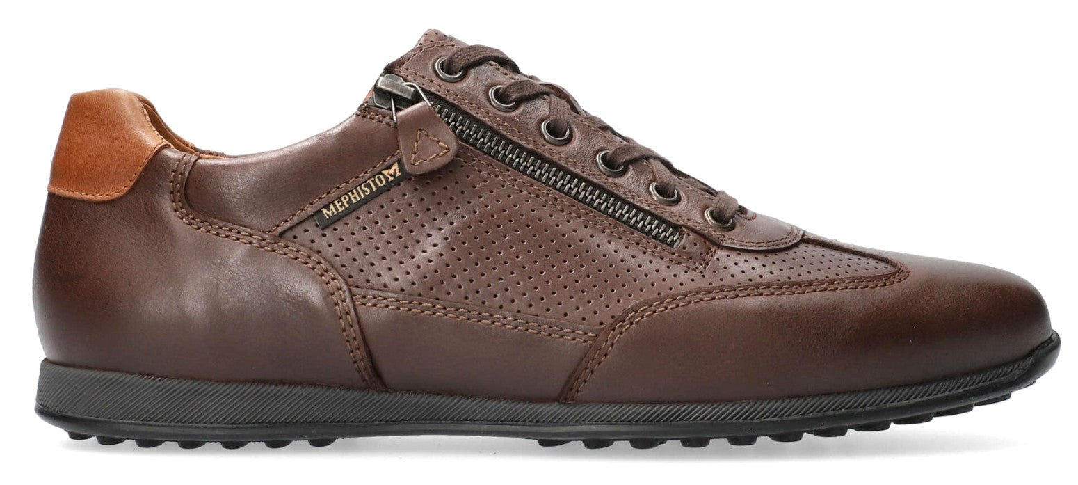 'Leon' herrspets - sneaker med dragkedja - Brun - Chaplinshoes'Leon' herrspets - sneaker med dragkedja - BrownMephisto