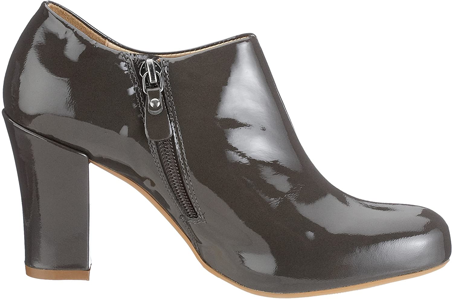 'Lion Cub' women's boot pump - Grey patent - Chaplinshoes'Lion Cub' women's boot pump - Grey patentClarks