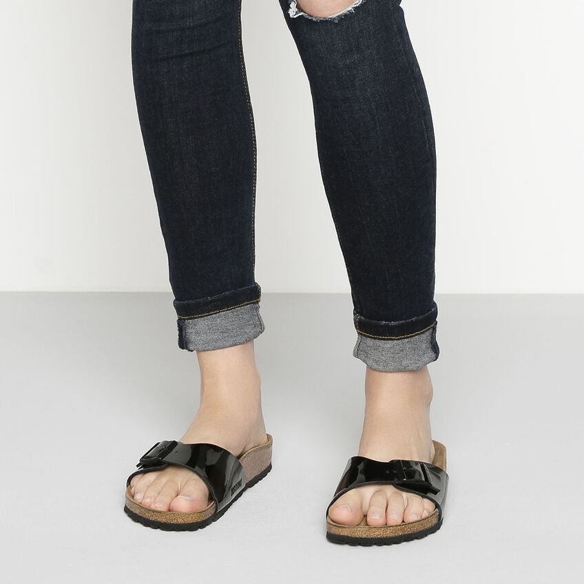 'Madrid BS' women's slide sandal - black patent - Chaplinshoes'Madrid BS' women's slide sandal - black patentBirkenstock