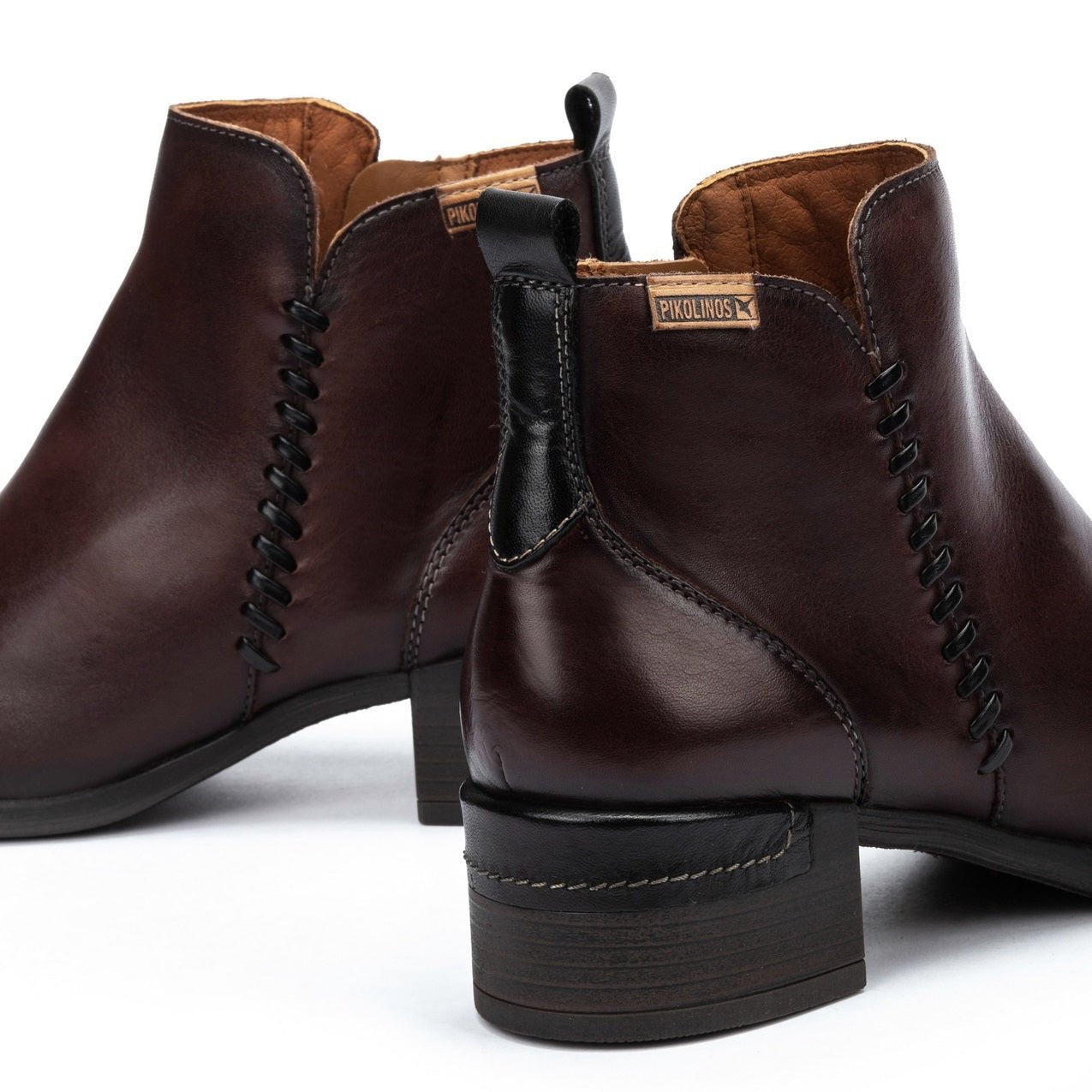 Botki damskie 'Malaga' - Ciemnobrązowy - ChaplinshoesBotki damskie 'Malaga' - Ciemnobrązowe Pikolinos