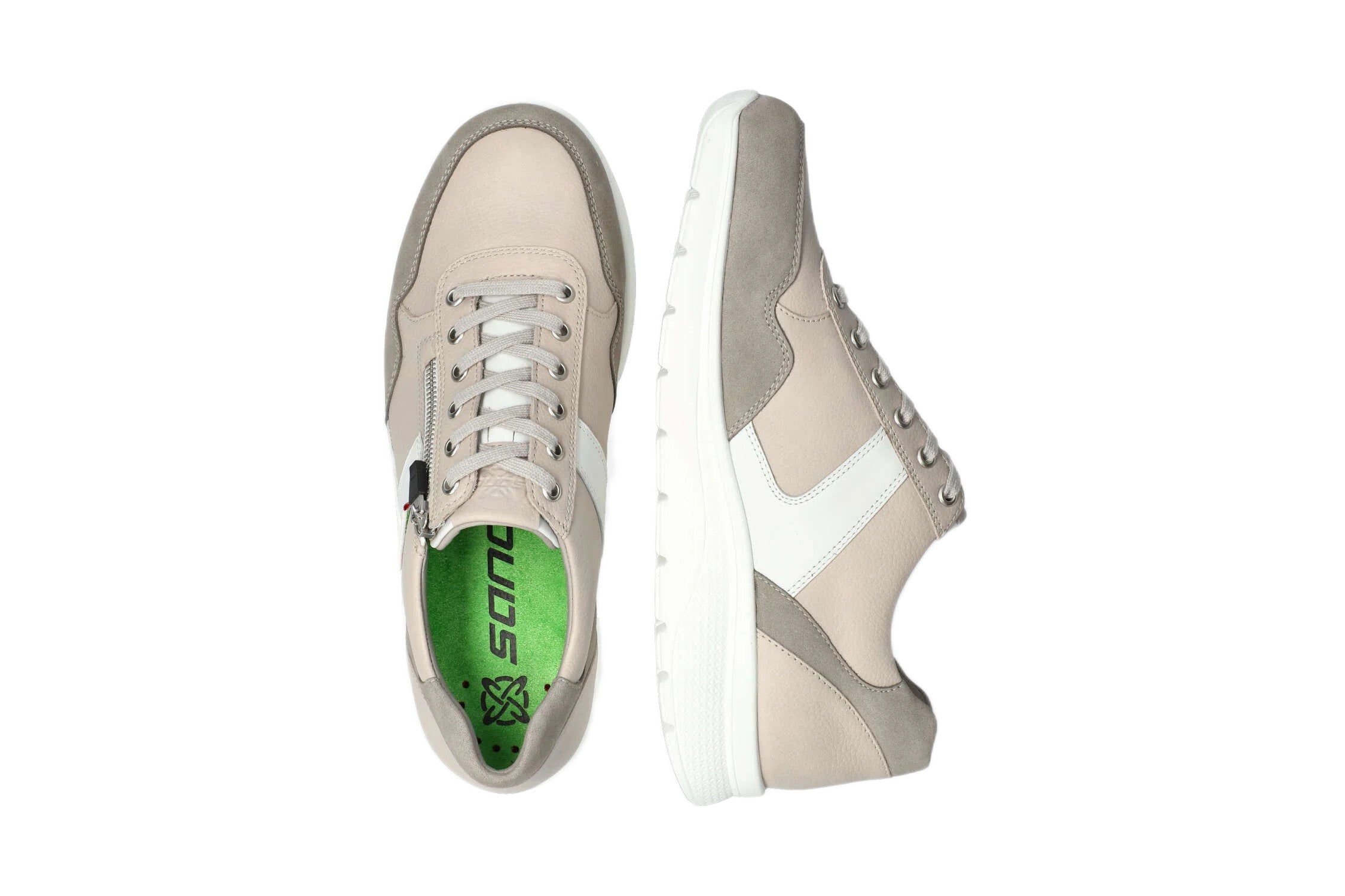 'Amory' mænds walking rolling wide fit (H) sneaker - grå