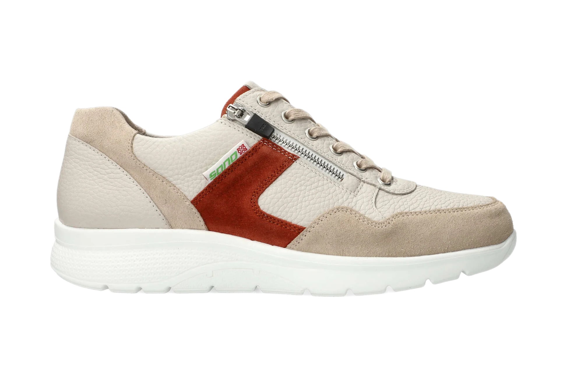 'Amory' mænds rullende bred pasform (H) sneaker - beige