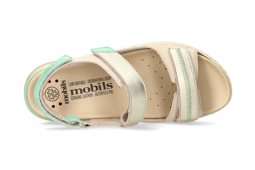 Sandale ergonomique coupe large (H) femme 'Elora' - taupe