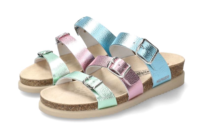 Damensandale 'Hyacinta' mit drei Riemen – mehrfarbig