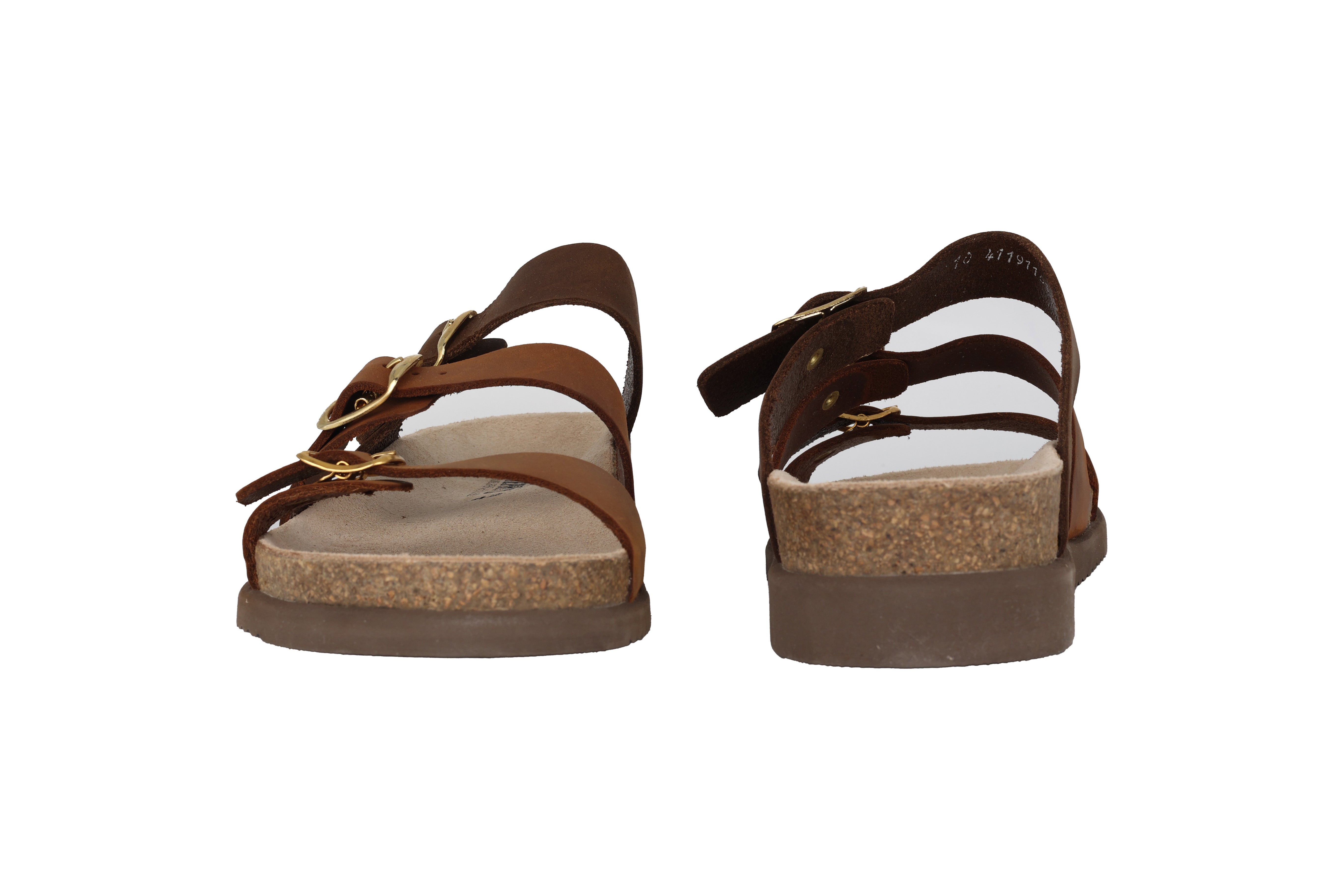 'Hyacinta' women's triple strap sandal - brown