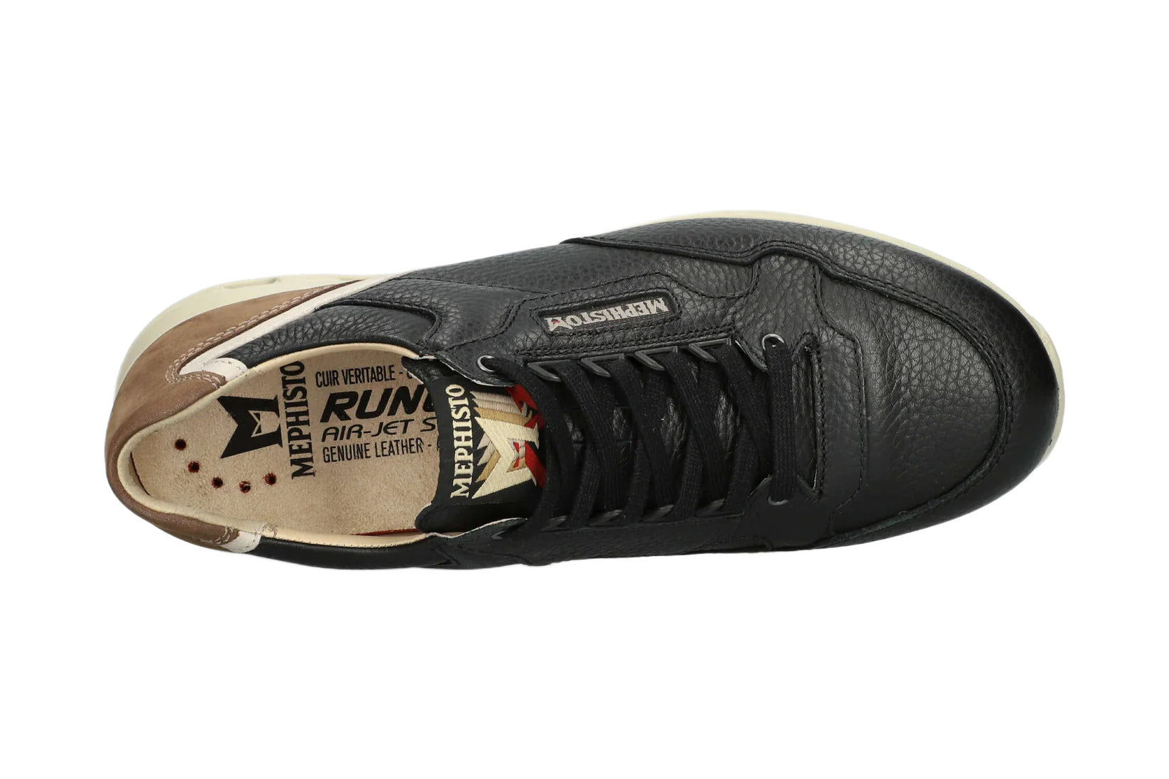 'Jansen' herresneaker med snøre - Sort