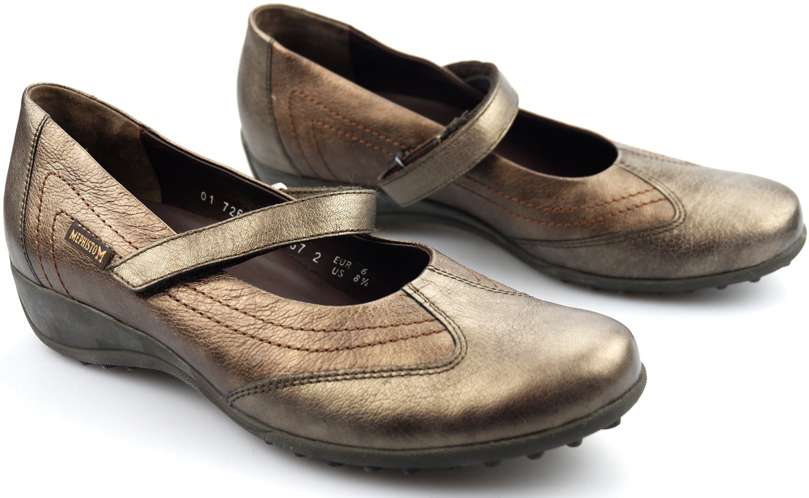 Mephisto LEIDINA scarpa da donna in pelle bronzo con chiusura con velcro - ChaplinshoesMephisto LEIDINA scarpa da donna in pelle bronzo con chiusura con velcroMephisto