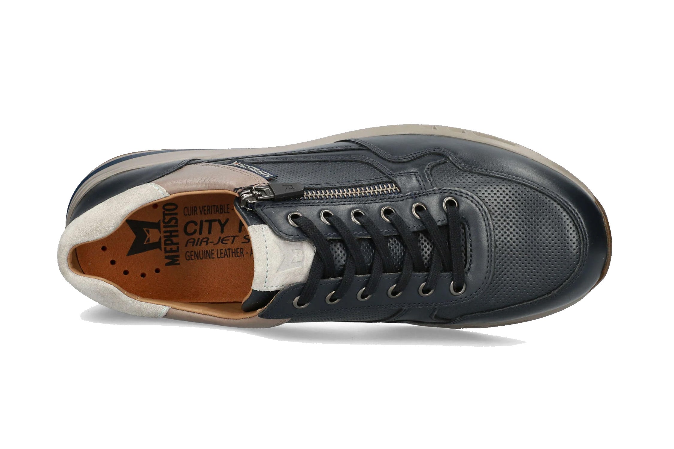 Heren veterschoenen 'Bradley' - beige