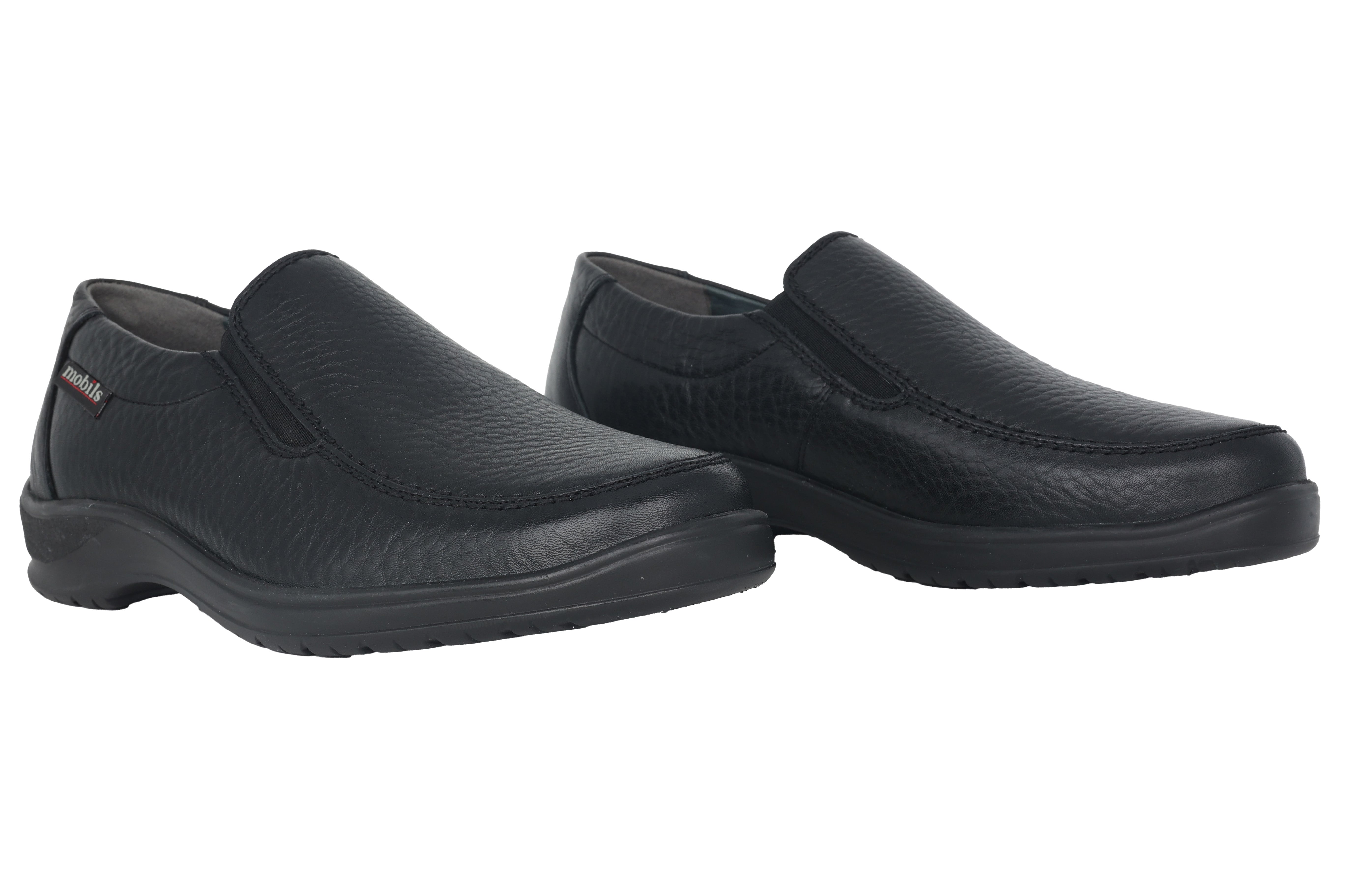 Ergonomischer Herren-Loafer „Ewald“ mit weiter Passform (H) – Schwarz