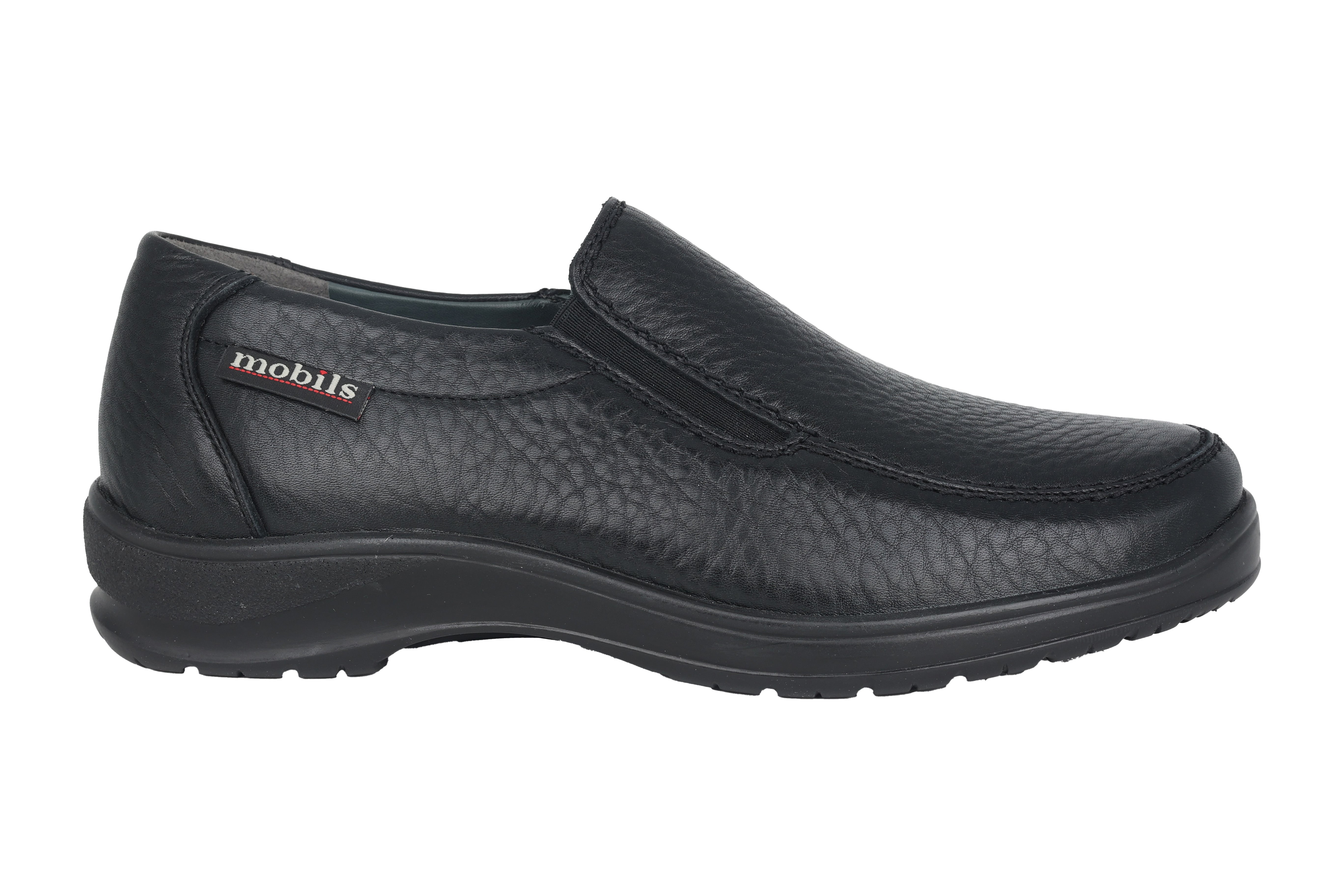 Ergonomischer Herren-Loafer „Ewald“ mit weiter Passform (H) – Schwarz