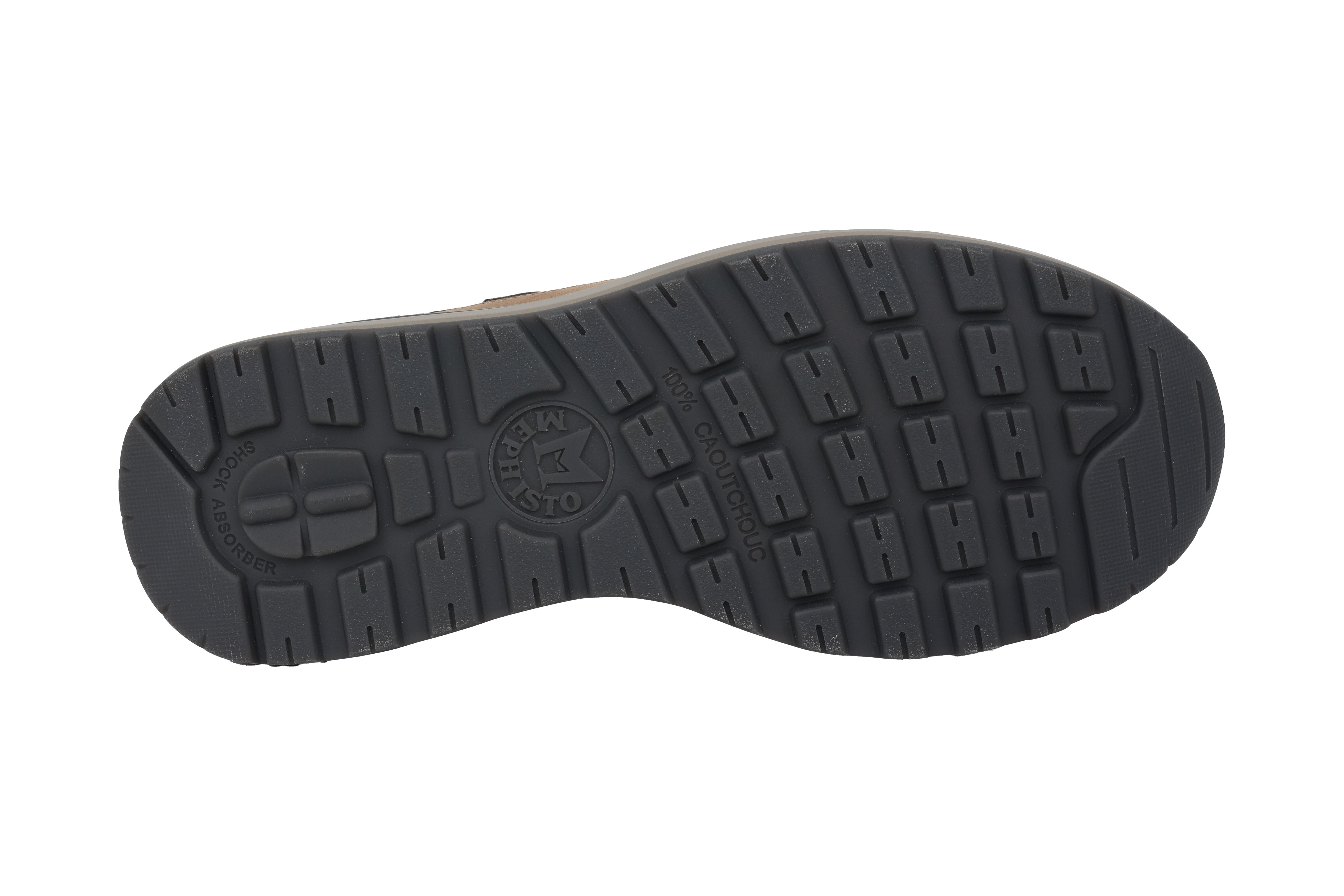 'Bradley' herensneaker met veters en ritssluiting - Bruin-zwart mix