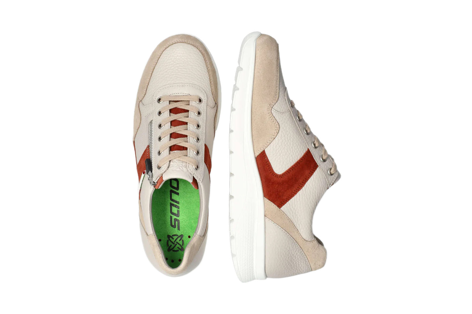 'Amory' mænds rullende bred pasform (H) sneaker - beige