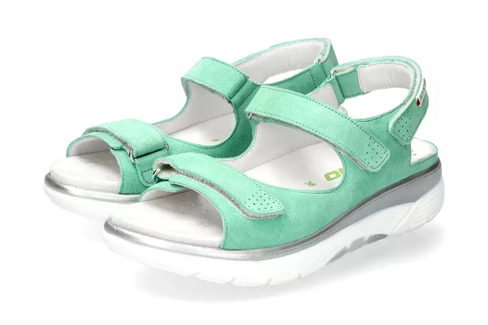 'Norine' damsandaler med bred passform (H) - grön