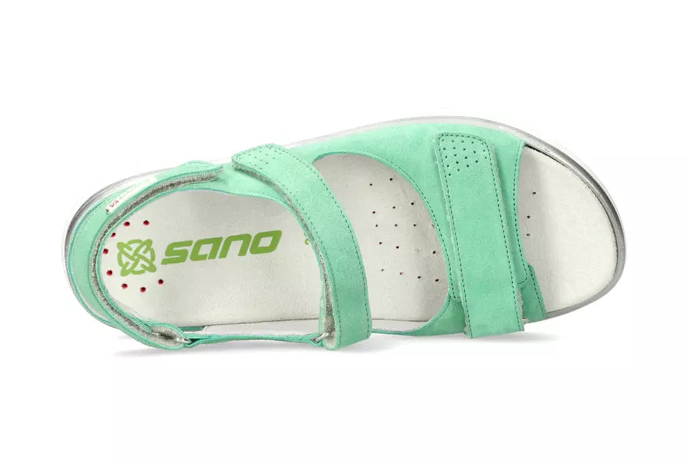 'Norine' damsandaler med bred passform (H) - grön