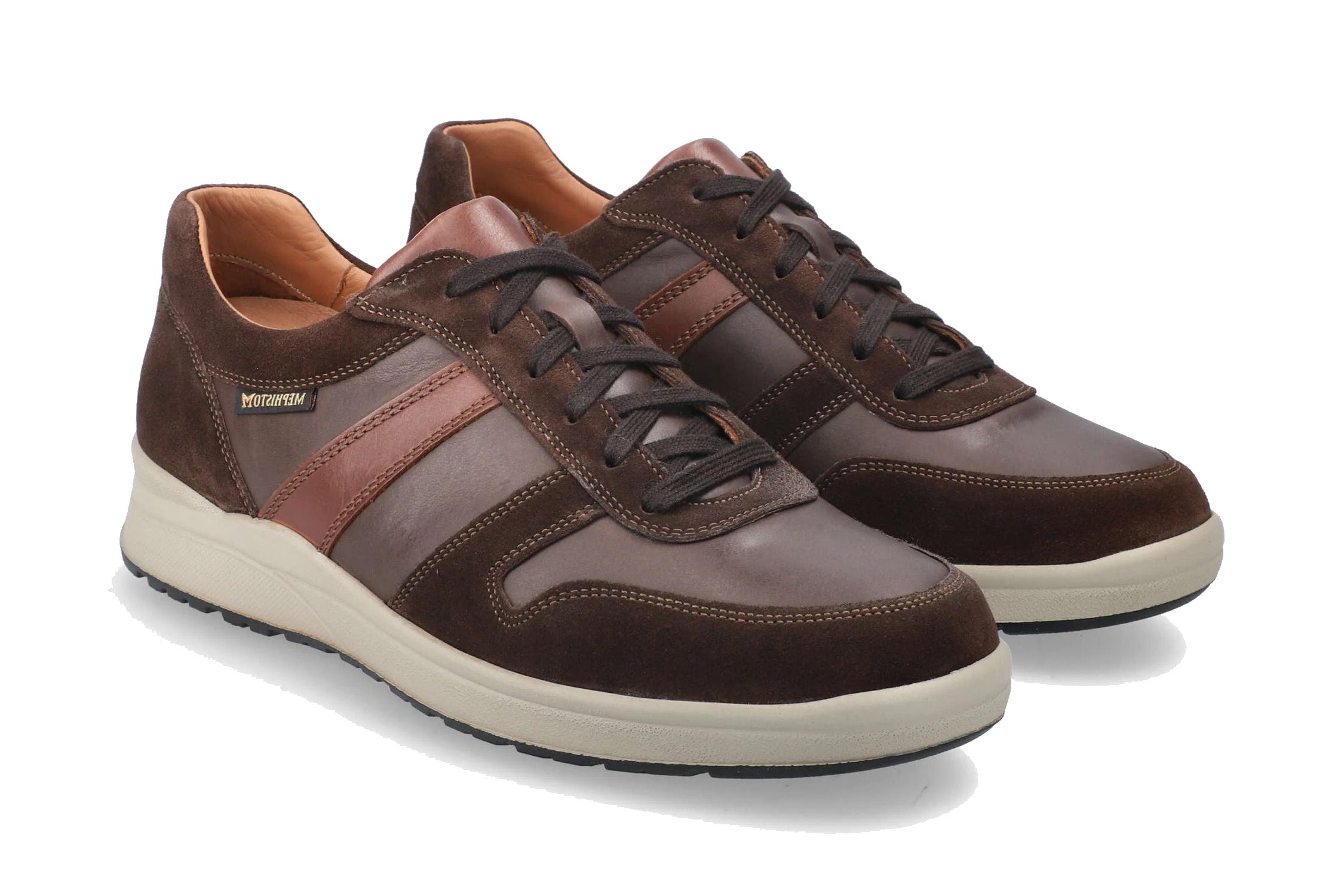 Sneaker stringata da uomo 'Vito' - mix marrone