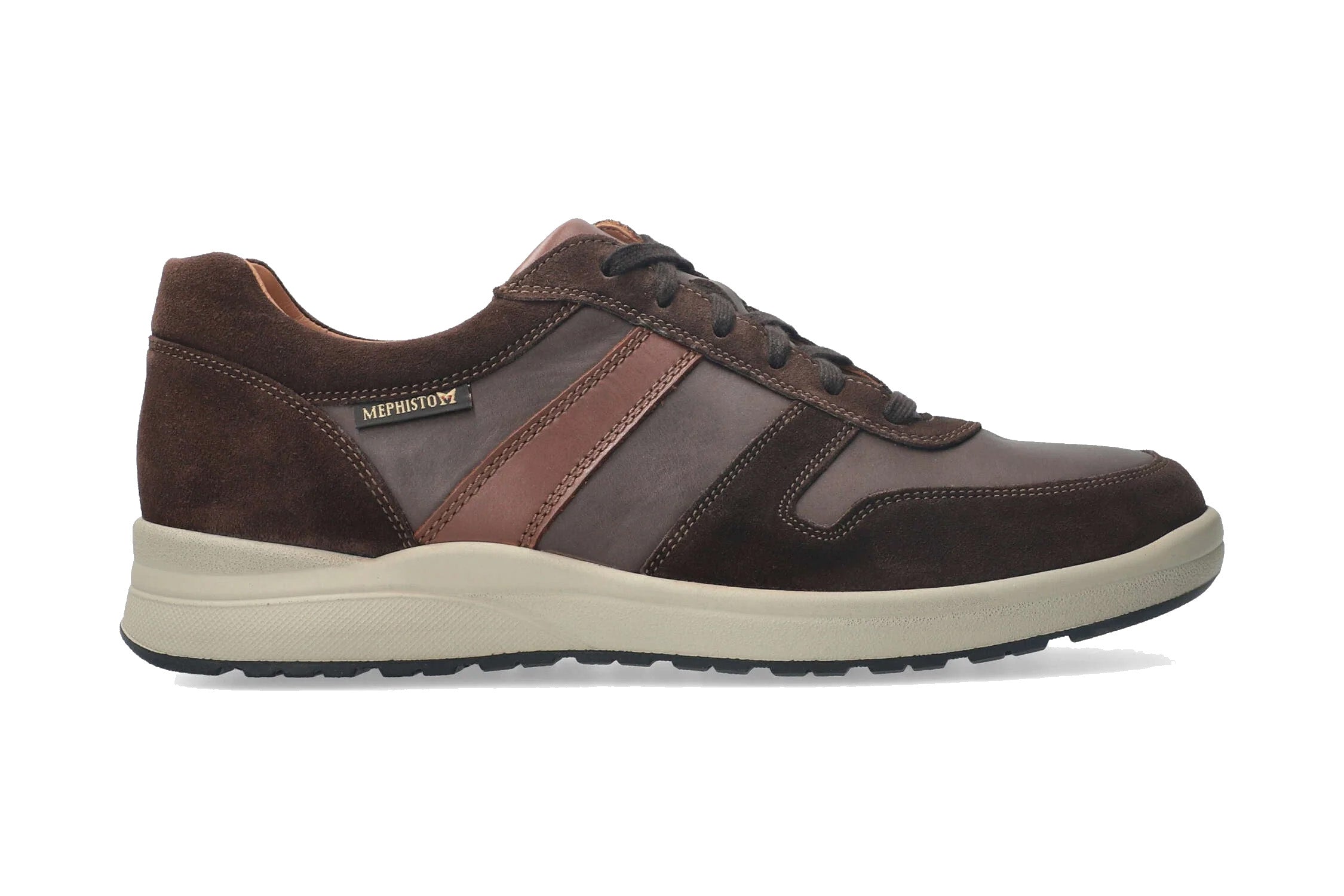 Sneaker stringata da uomo 'Vito' - mix marrone