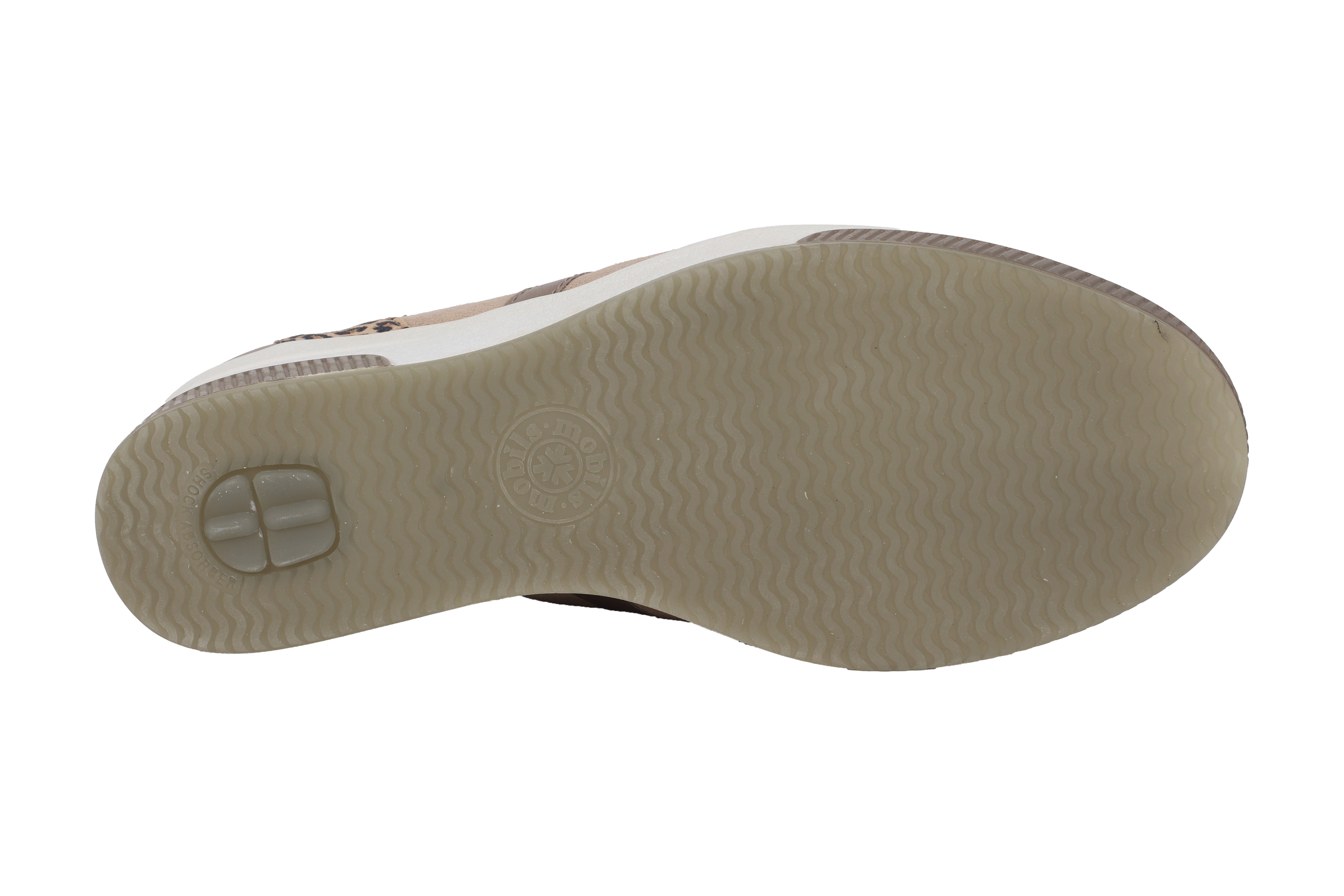 Sneaker de mujer Trudie' Wide Fit (H) con cordones y cremallera - Beige