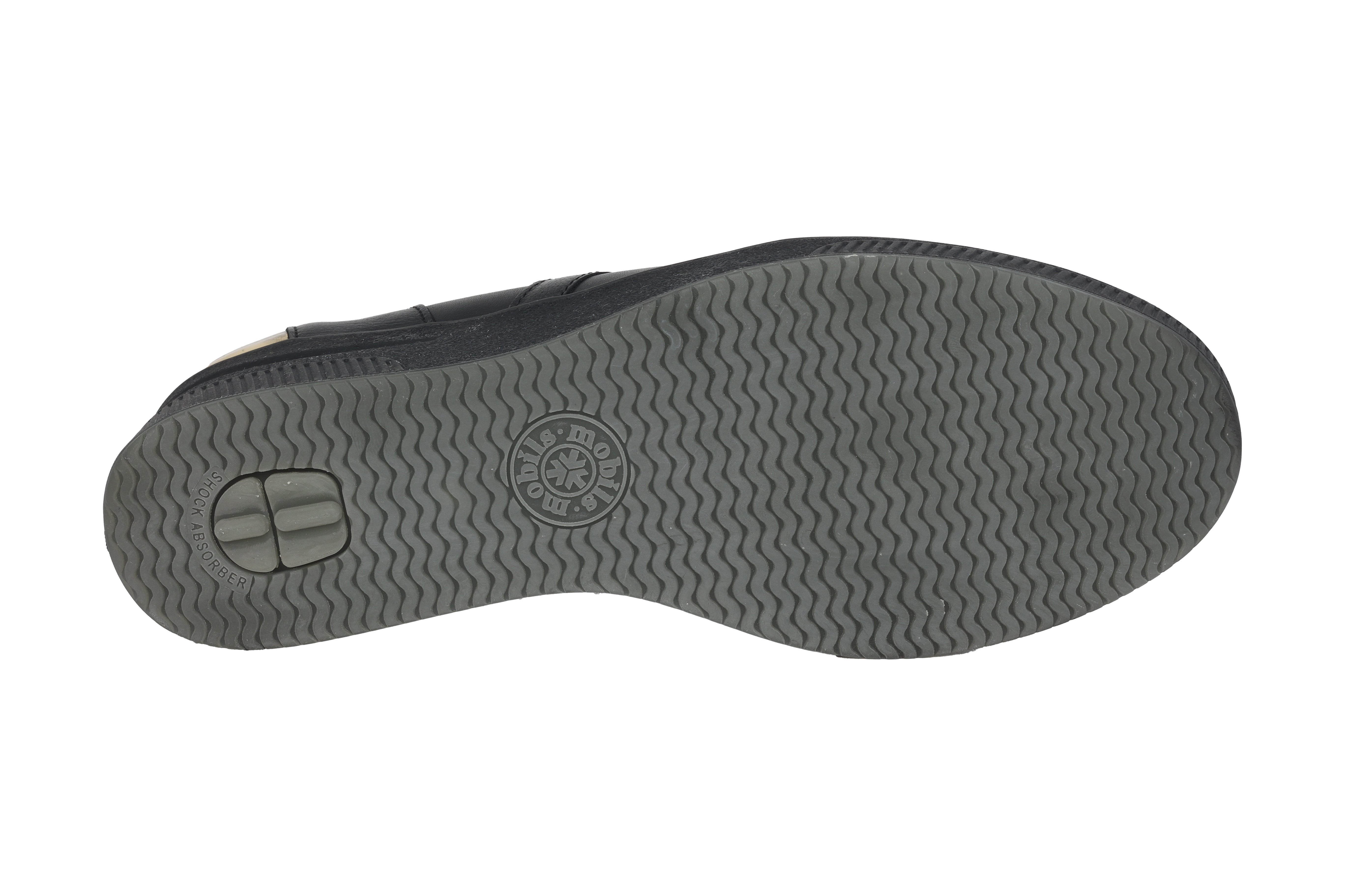 Zapatillas de mujer 'Trudie' de corte ancho (H) con cordones y cremallera - Negro