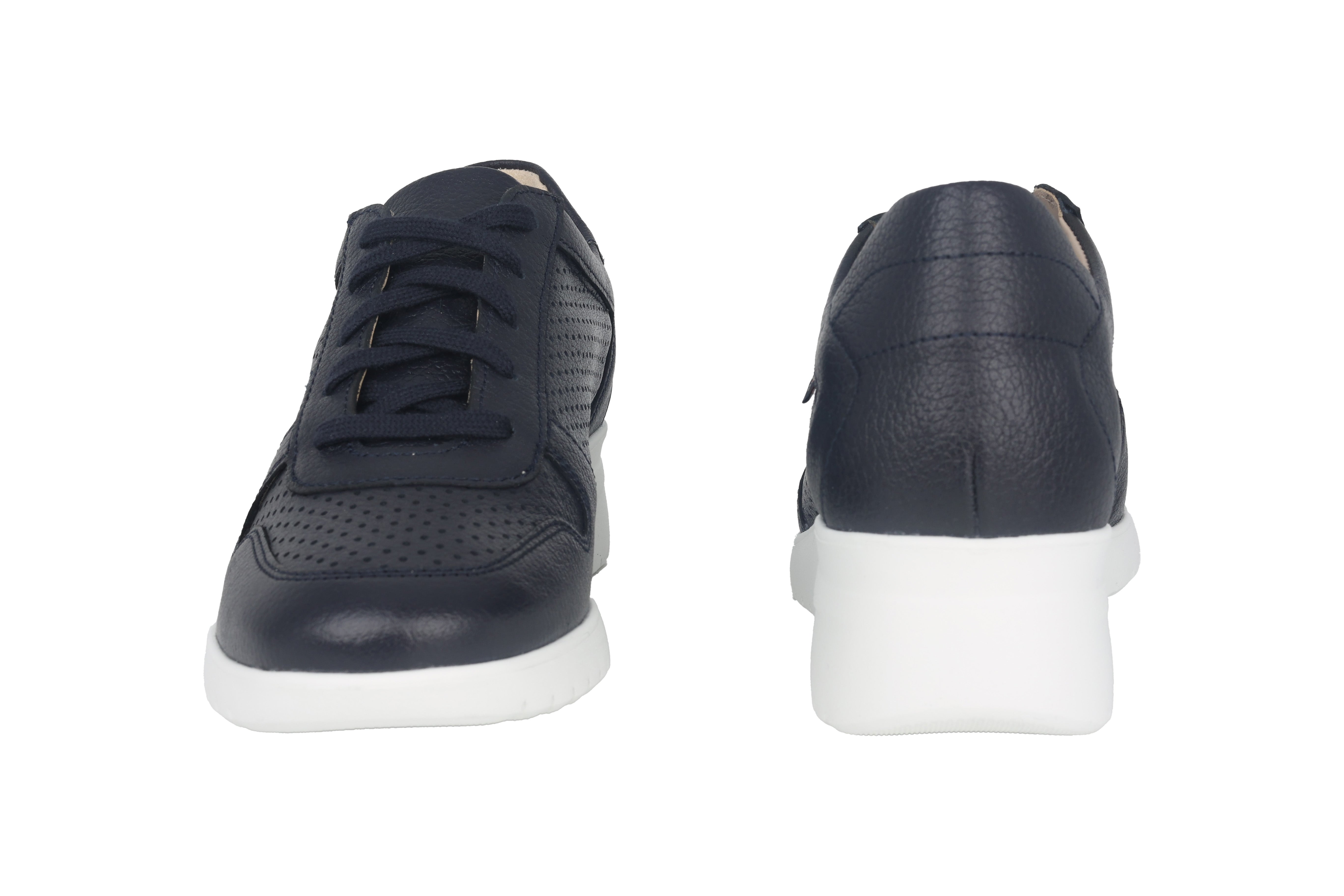 Scarpa stringata traforata con zeppa da donna 'Isa Perf' - blu