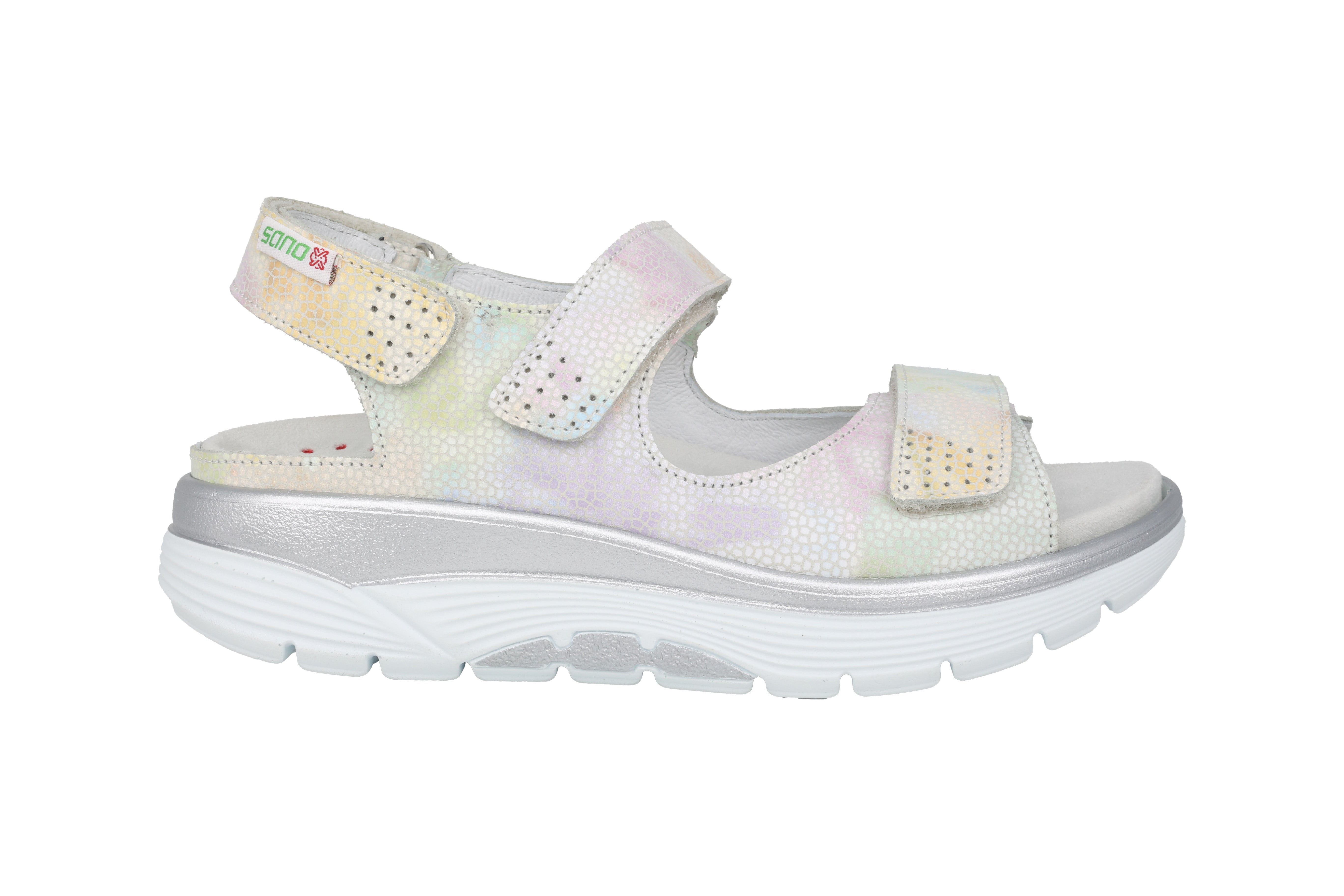 Rollende damessandaal 'Norine' met brede pasvorm (H) - veelkleurig