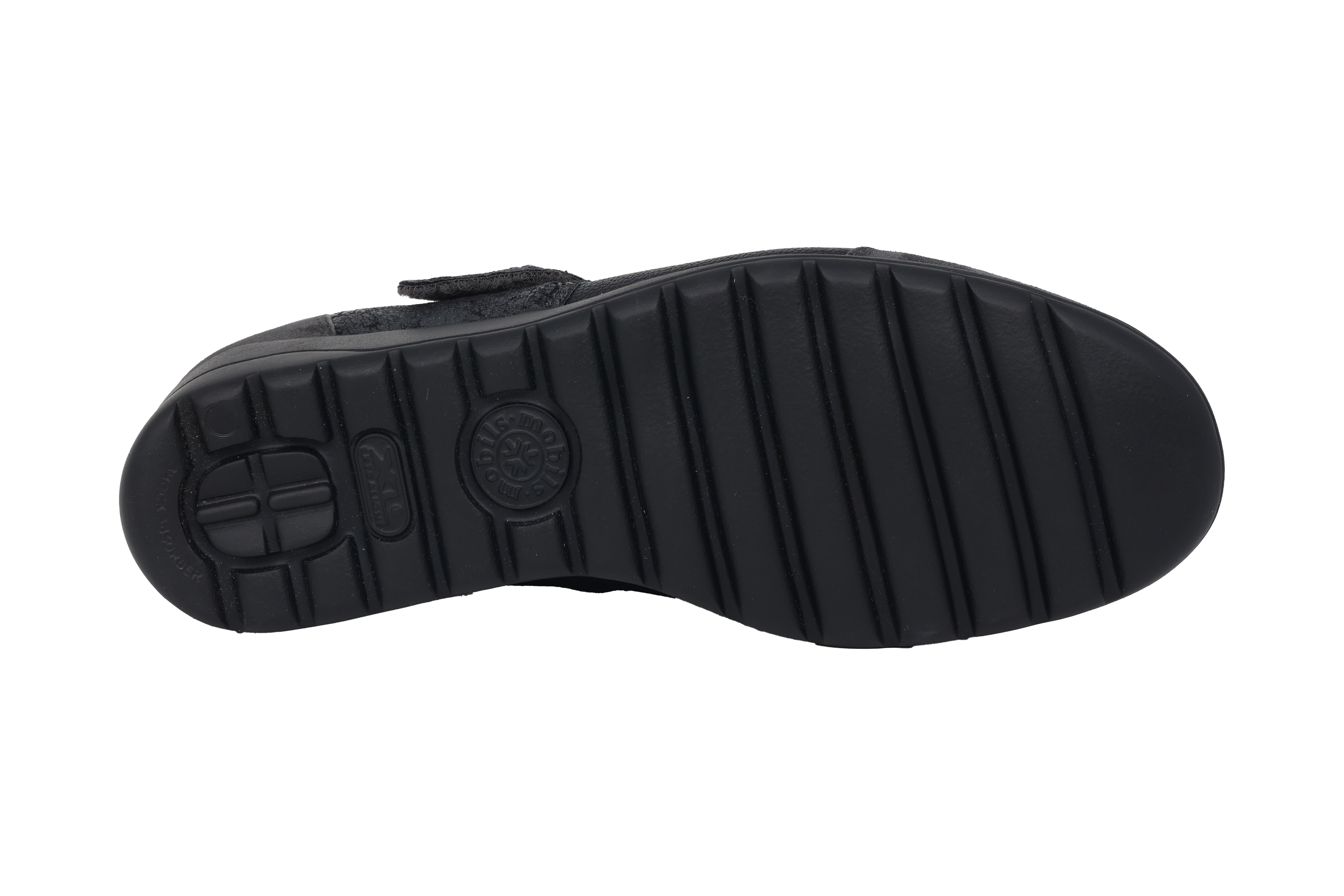 Ergonomische ballerina's voor dames 'Bathilda' met brede pasvorm (H) en bandjes - Grijs