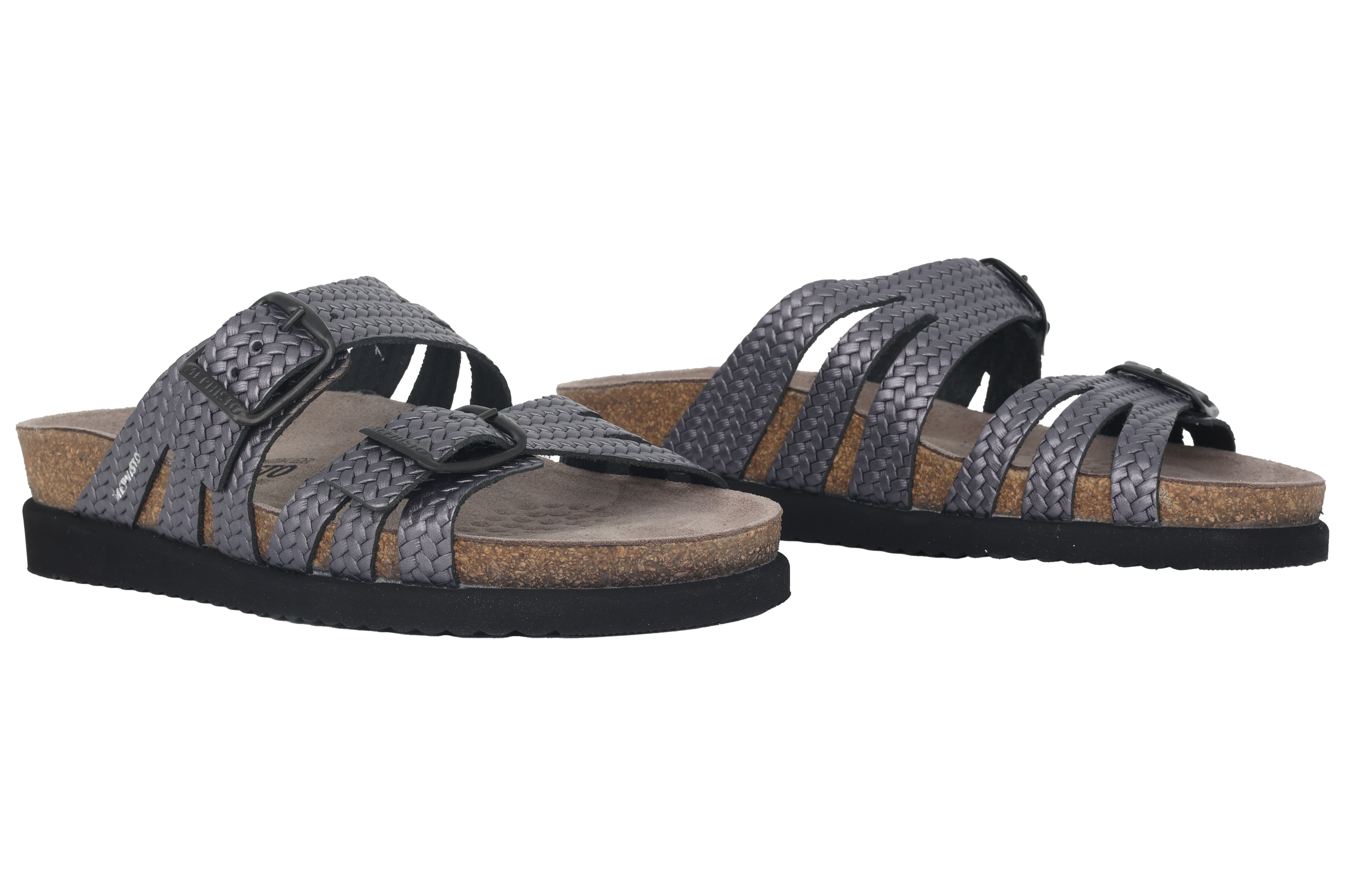 'Helisa' ortopædisk dobbeltremssandal til kvinder - grå