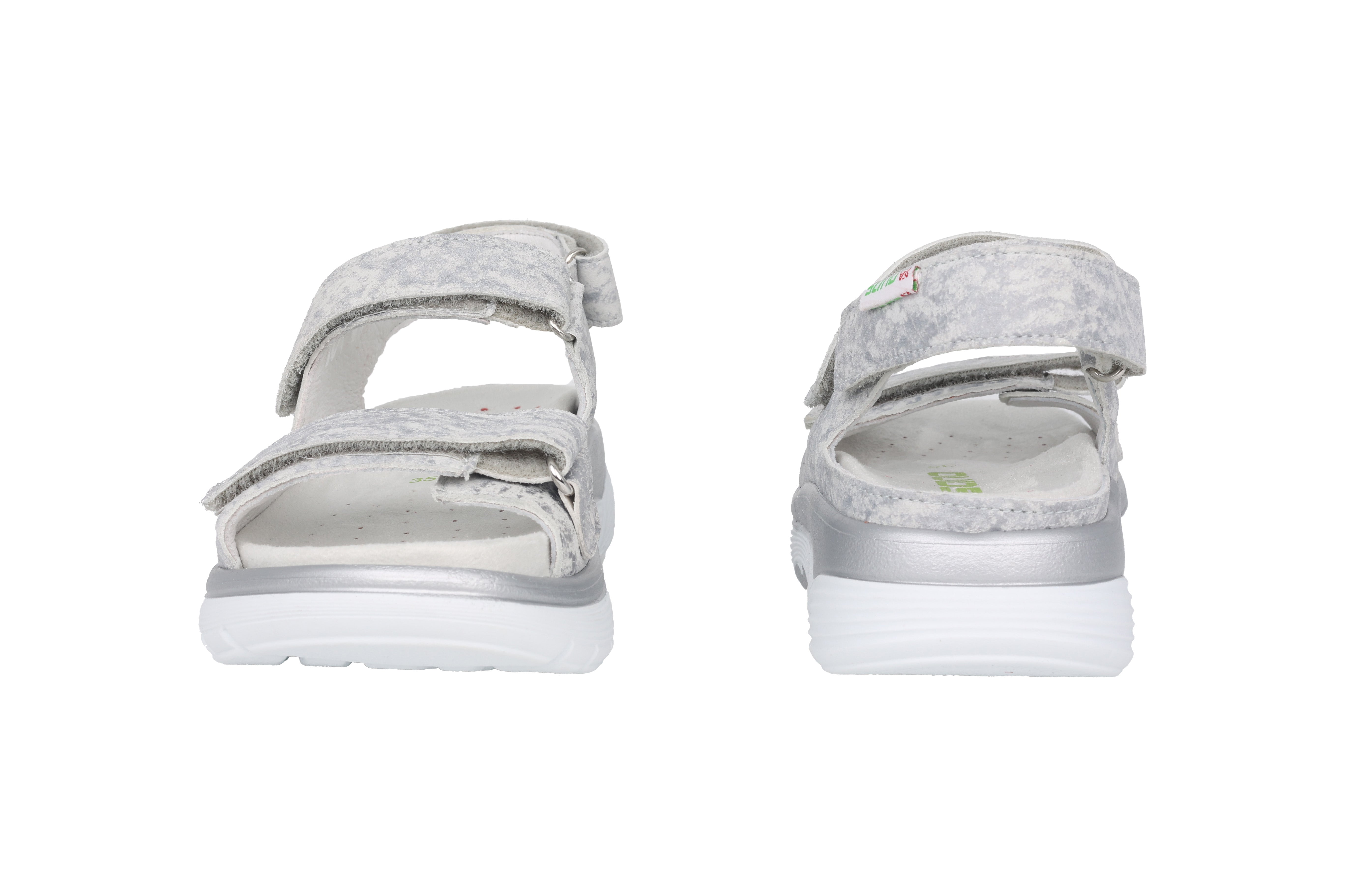 'Norine' dam sandal med rullande bred passform (H) - Grå mix