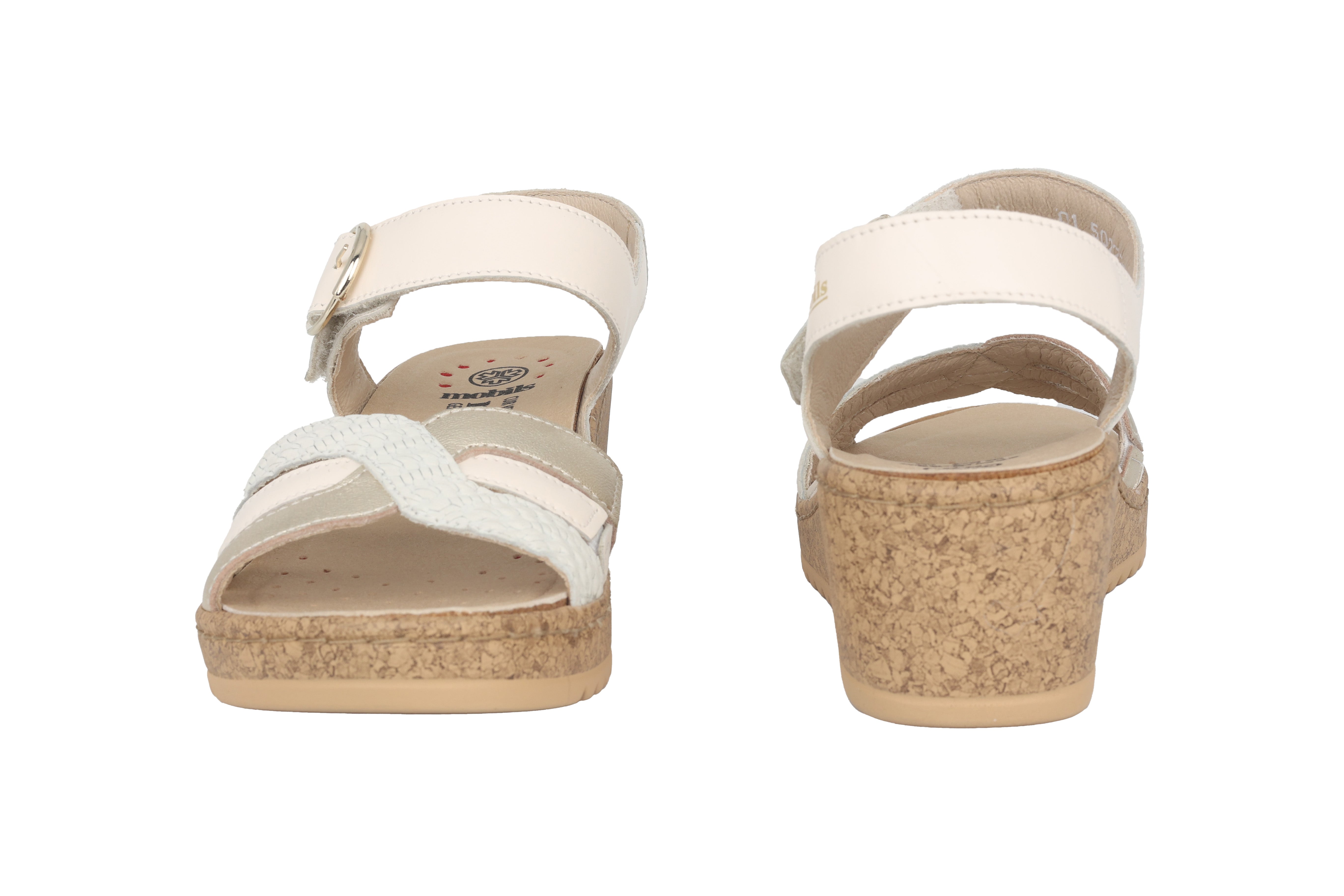 'Nancia' sandalia ergonómica de mujer de calce ancho (H) - dorado