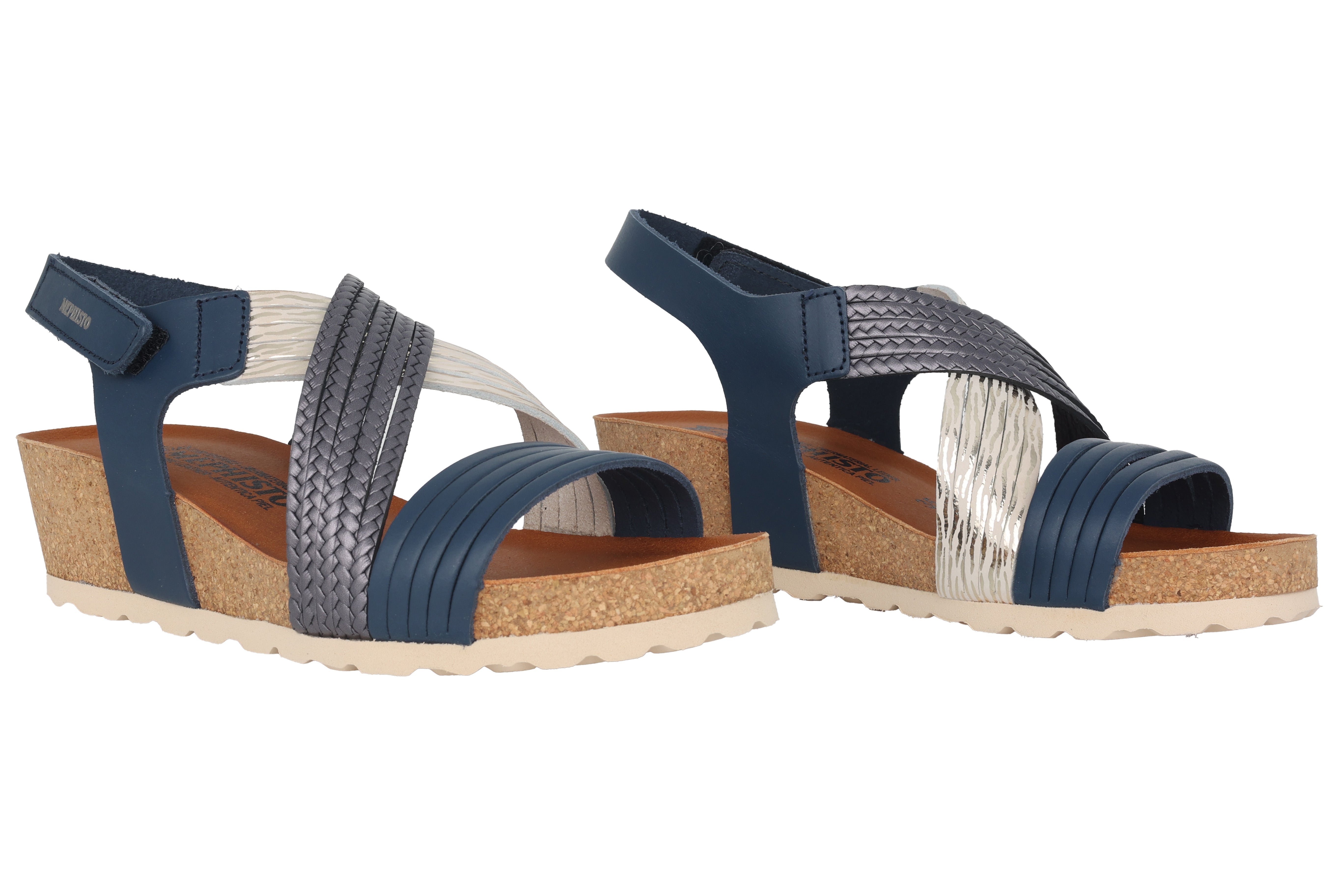 Sandale femme 'Renza' - Mélange bleu