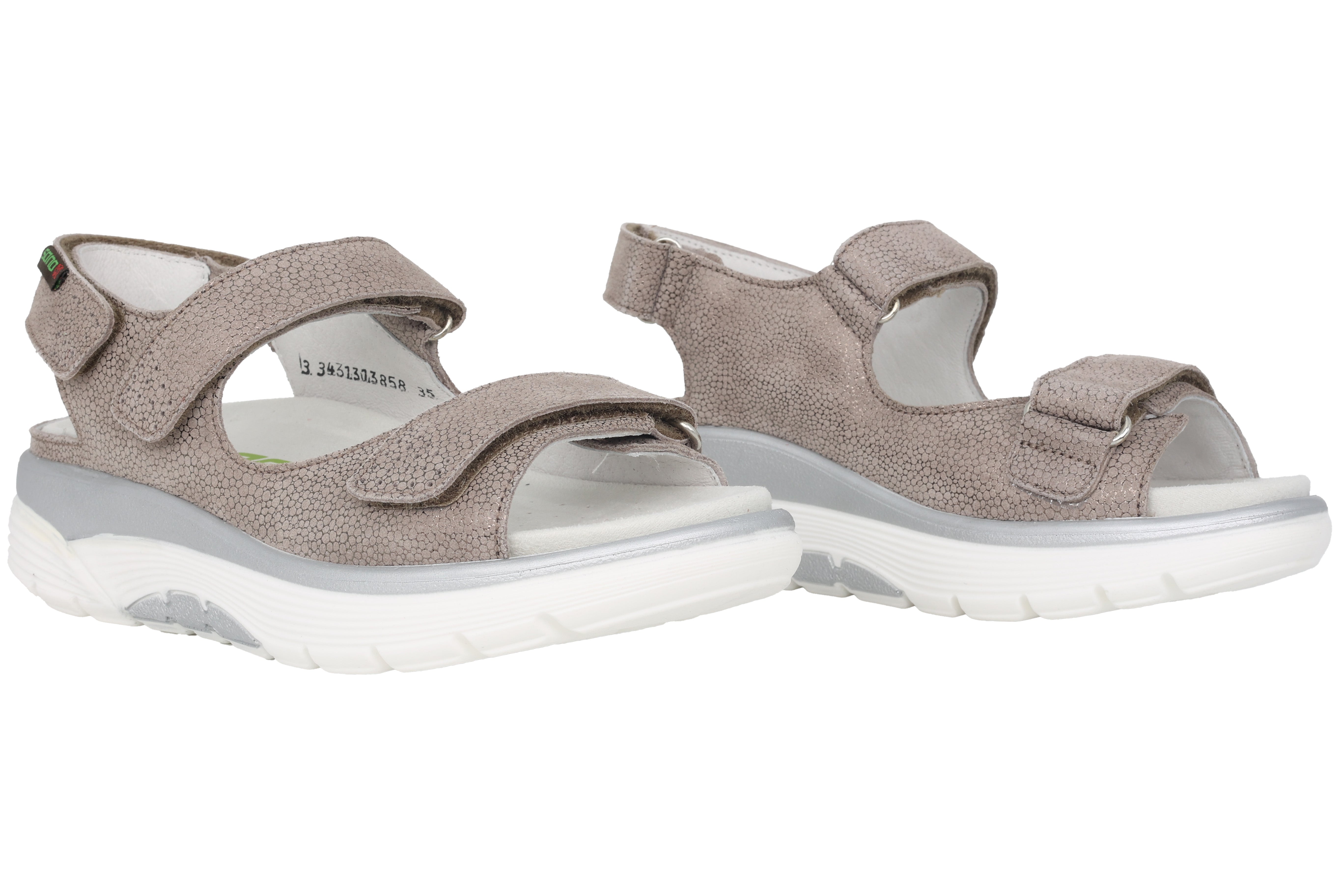 'Norine' rullesandal med bred pasform (H) til kvinder - taupe