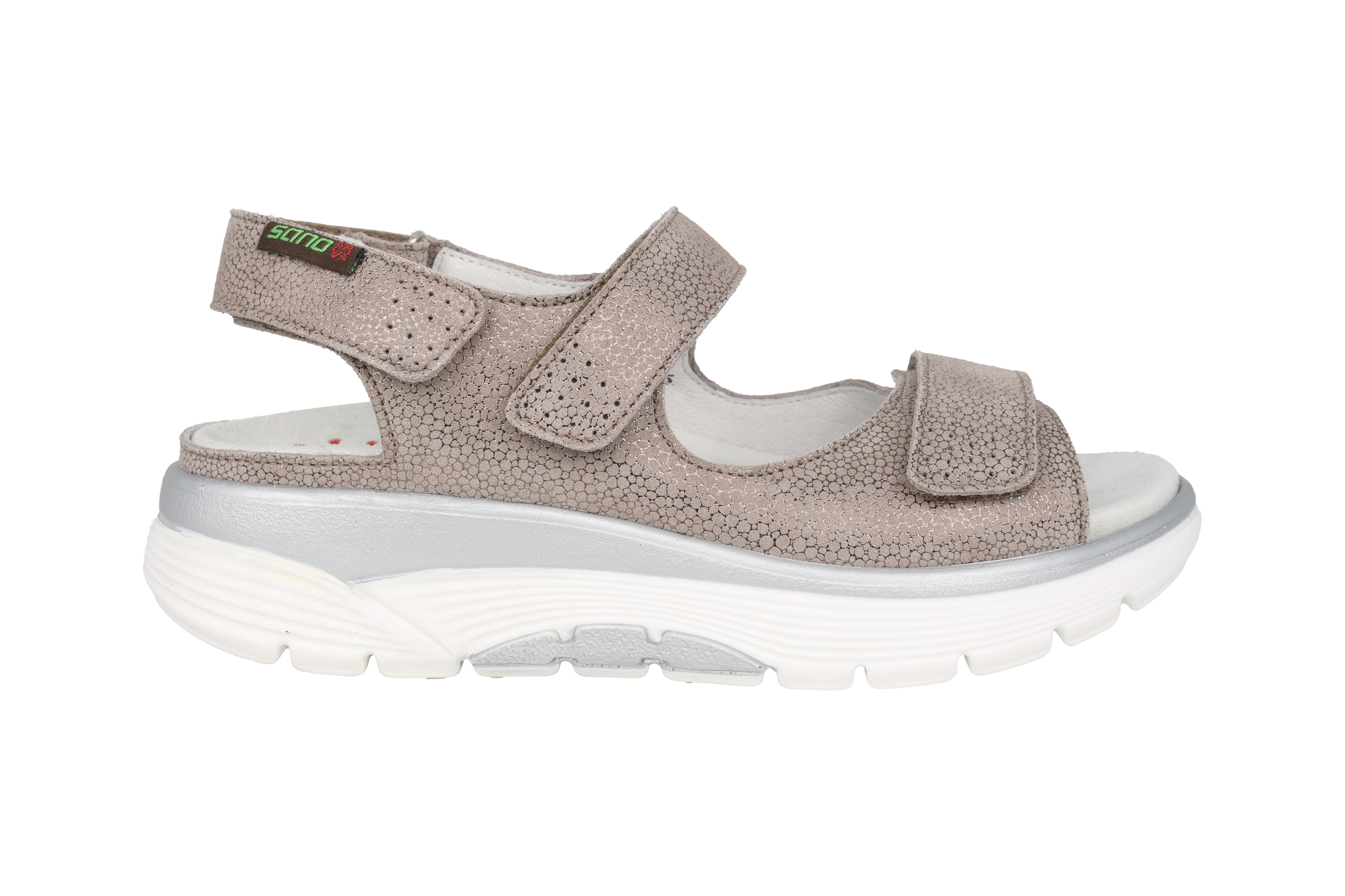 'Norine' rullesandal med bred pasform (H) til kvinder - taupe