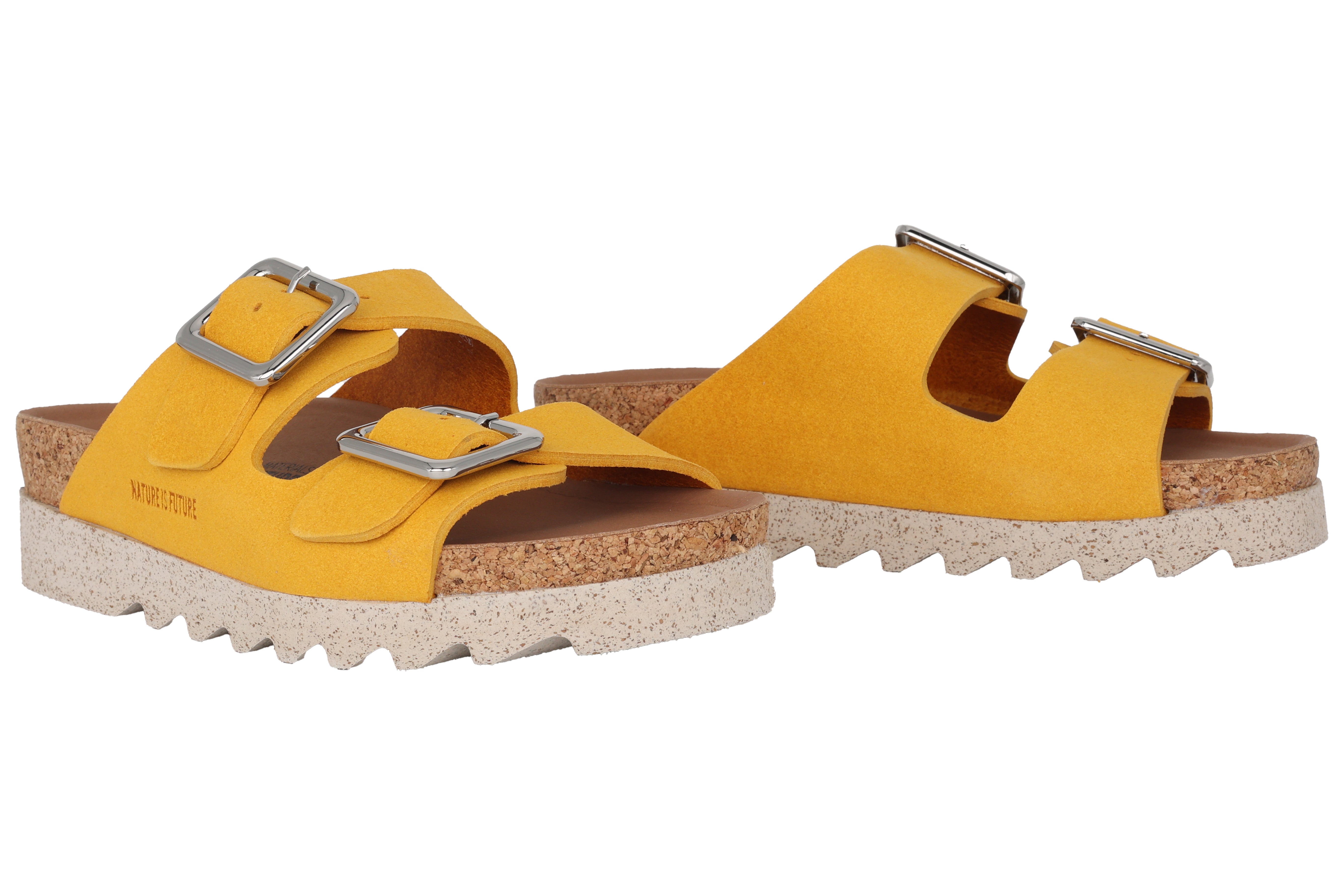 'Maelia' damesNATURE IS FUTURE veganistische instapsandaal - geel
