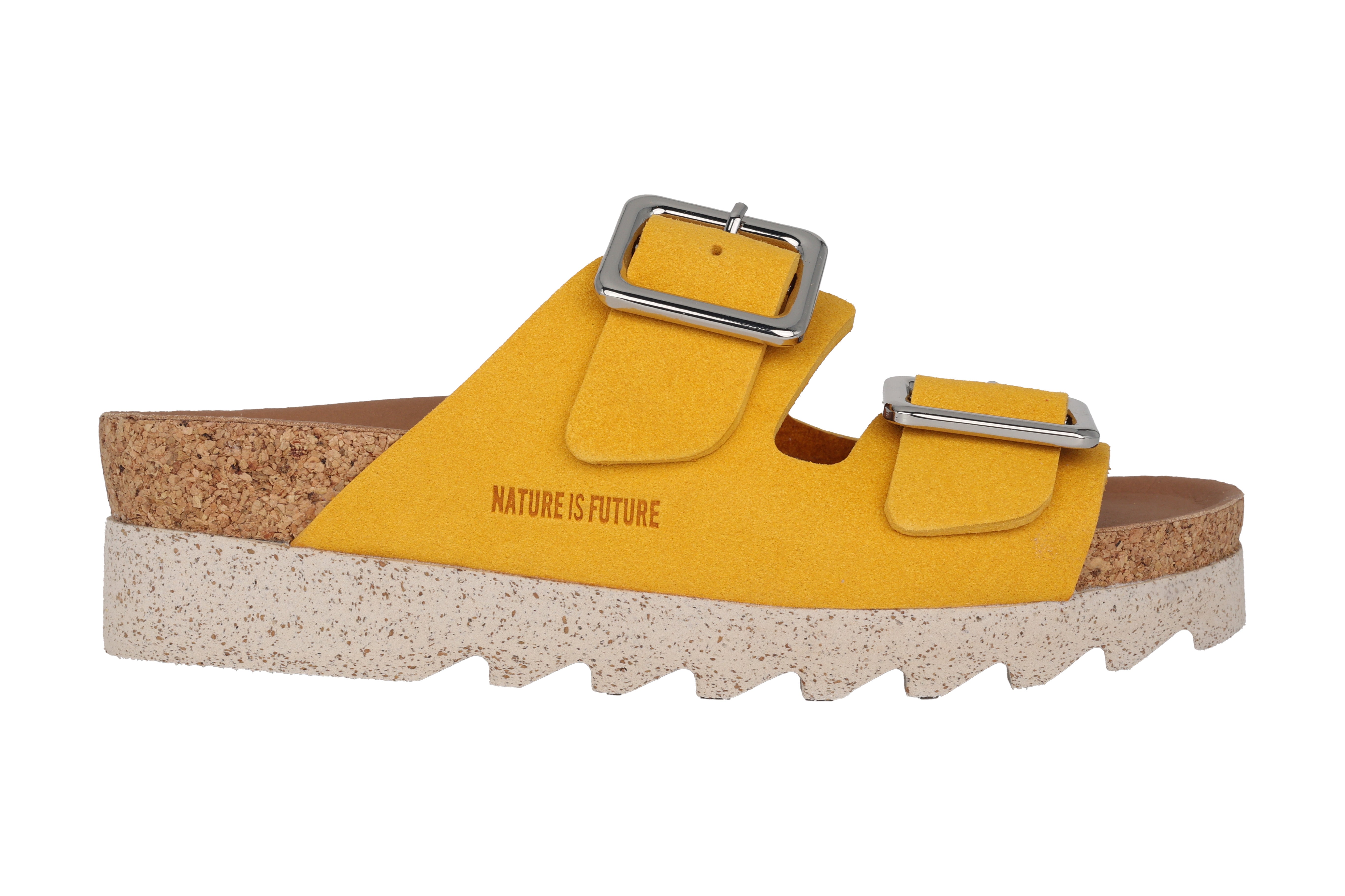 'Maelia' damesNATURE IS FUTURE veganistische instapsandaal - geel