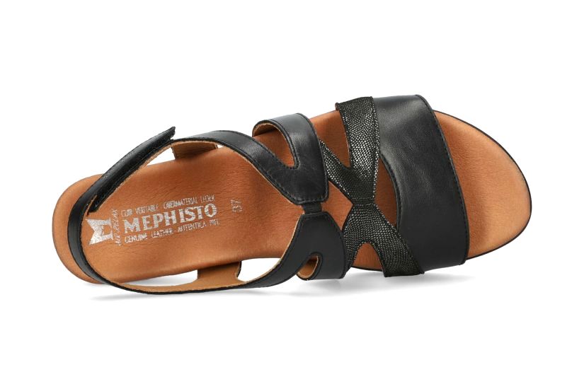 Sandale compensée 'Ynes' pour femme - noir