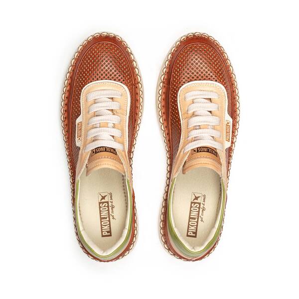 'Mesina' women's perforated sneaker - Red mix - Chaplinshoes'Mesina' women's perforated sneaker - Red mixPikolinos